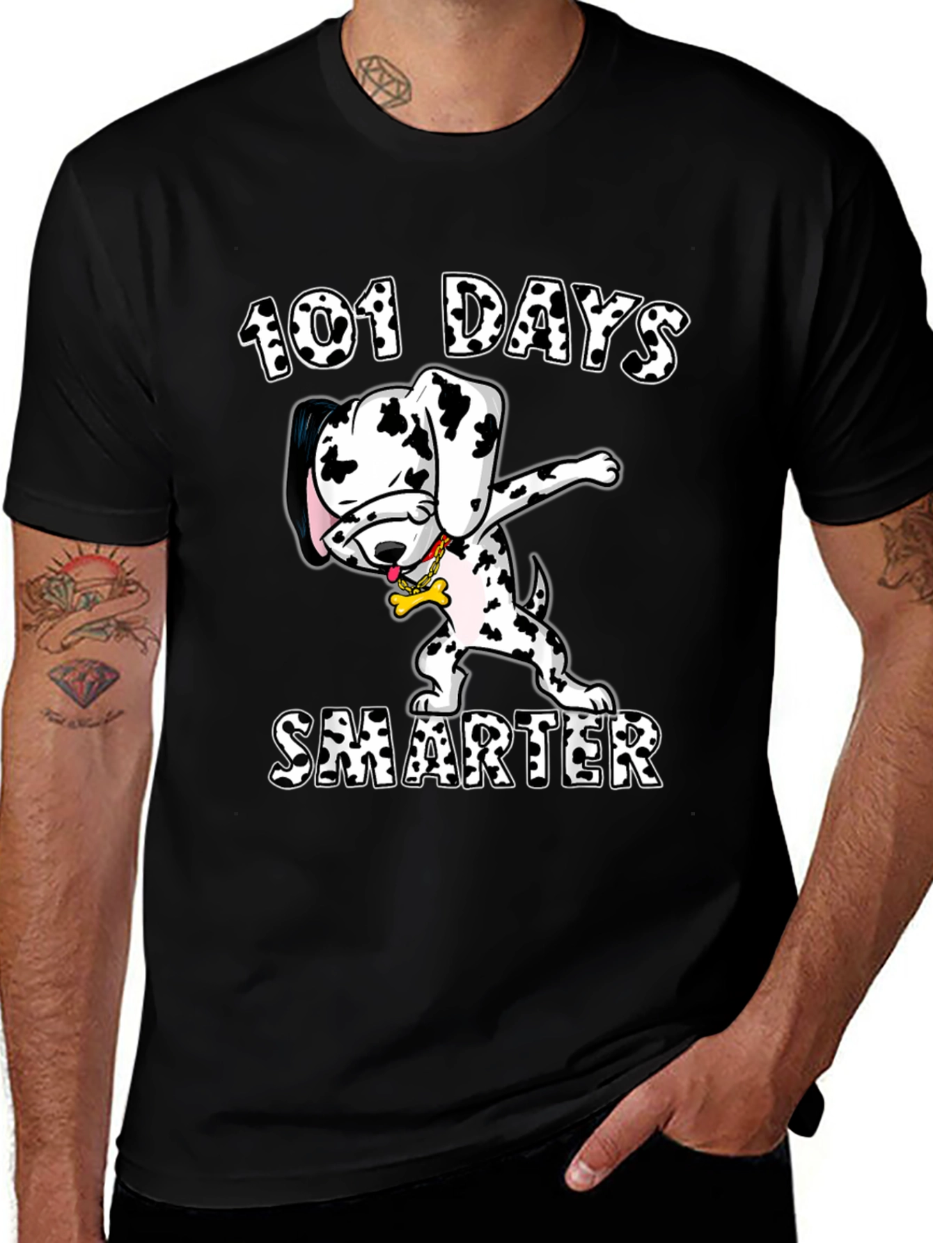 101 Days Smarter Dalmatian Dog T-Shirt