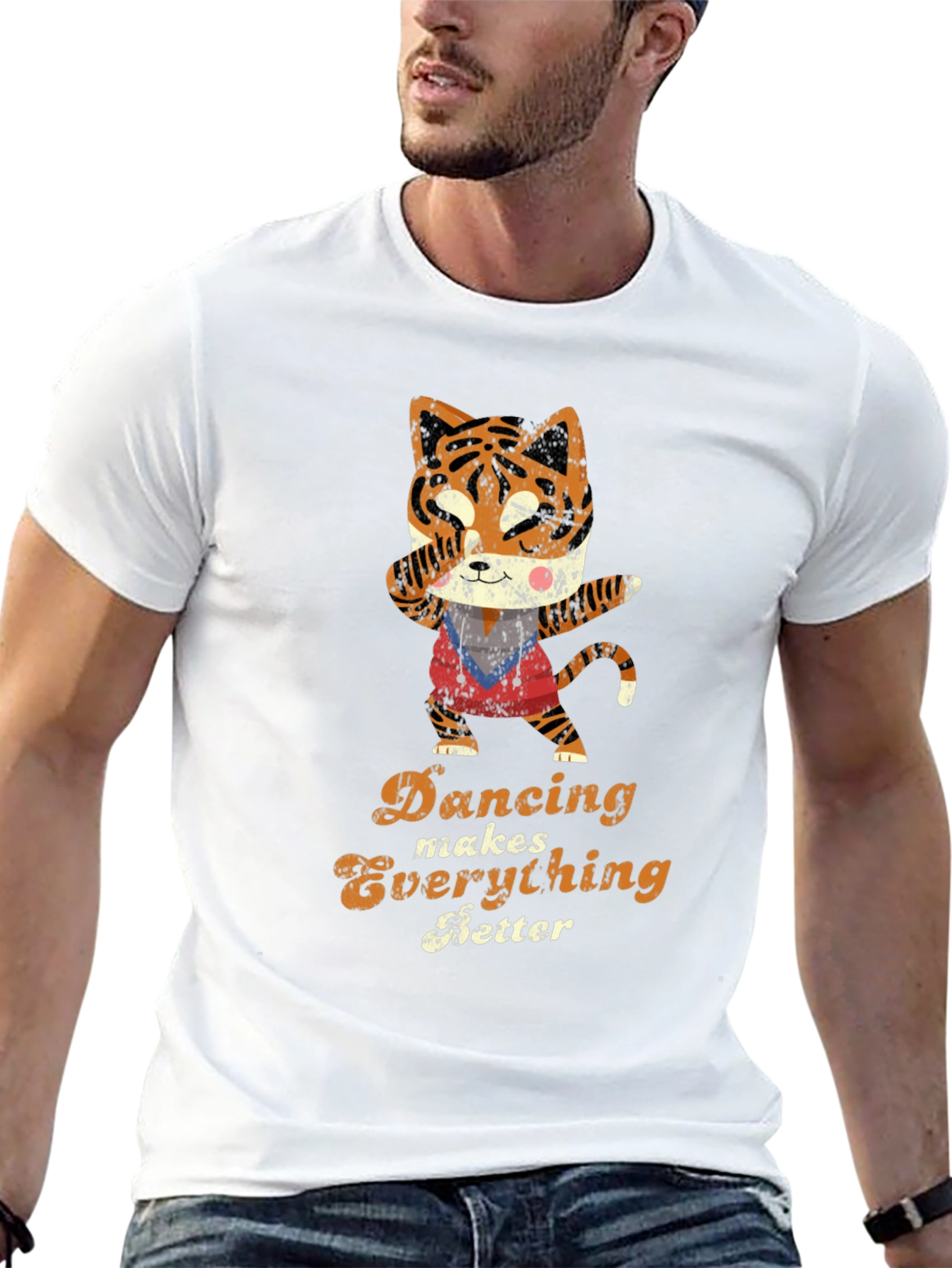 Dancing Tiger Graphic Tee - Makes Everything Better