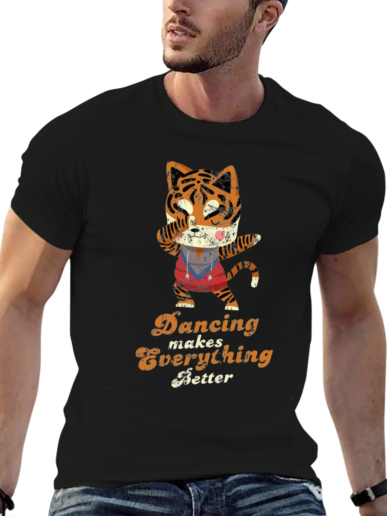 Dancing Tiger Graphic Tee - Makes Everything Better