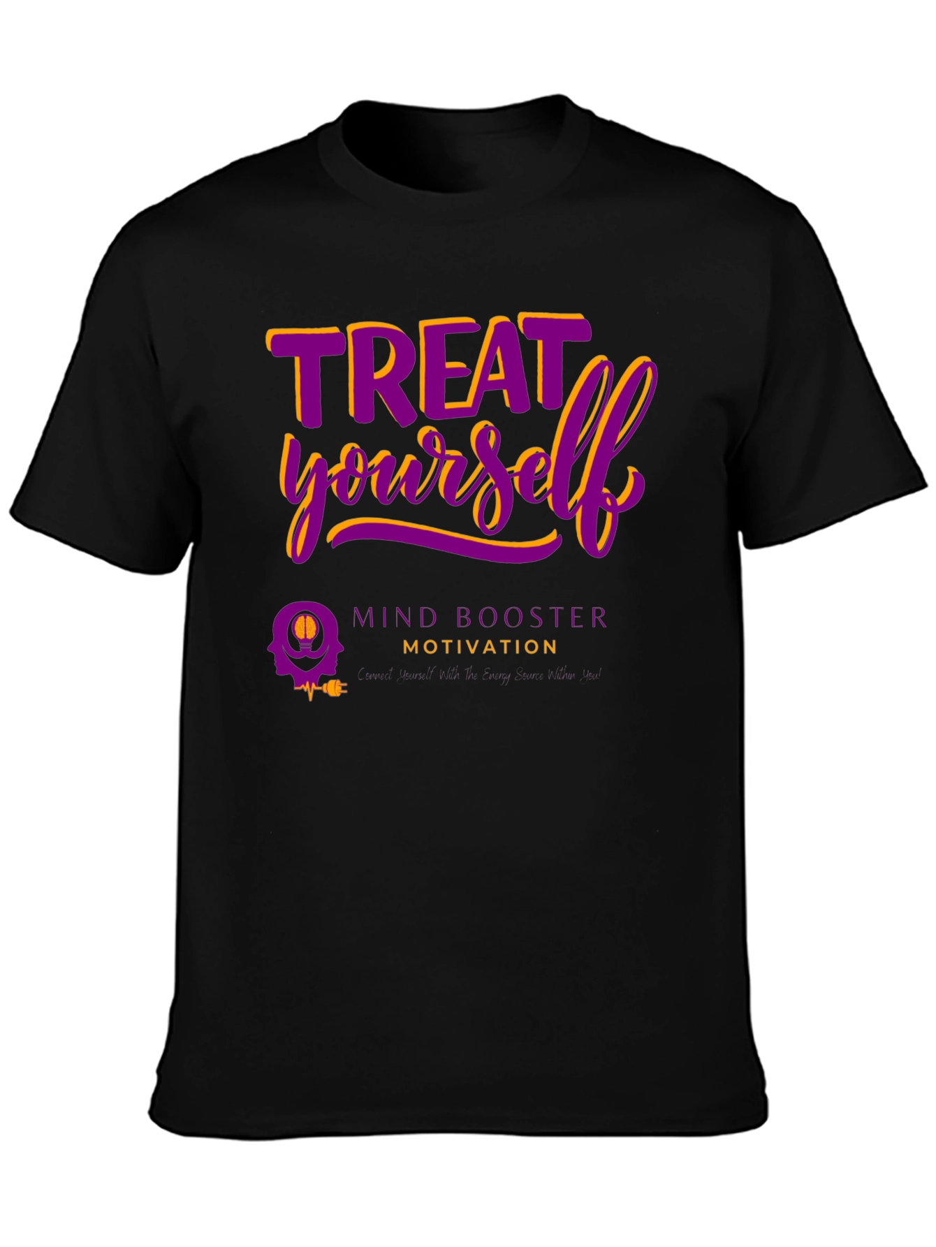 Treat Yourself Motivation Graphic Tee - Black