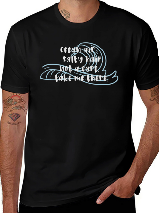 Ocean Air Salty Hair Graphic Tee - Black