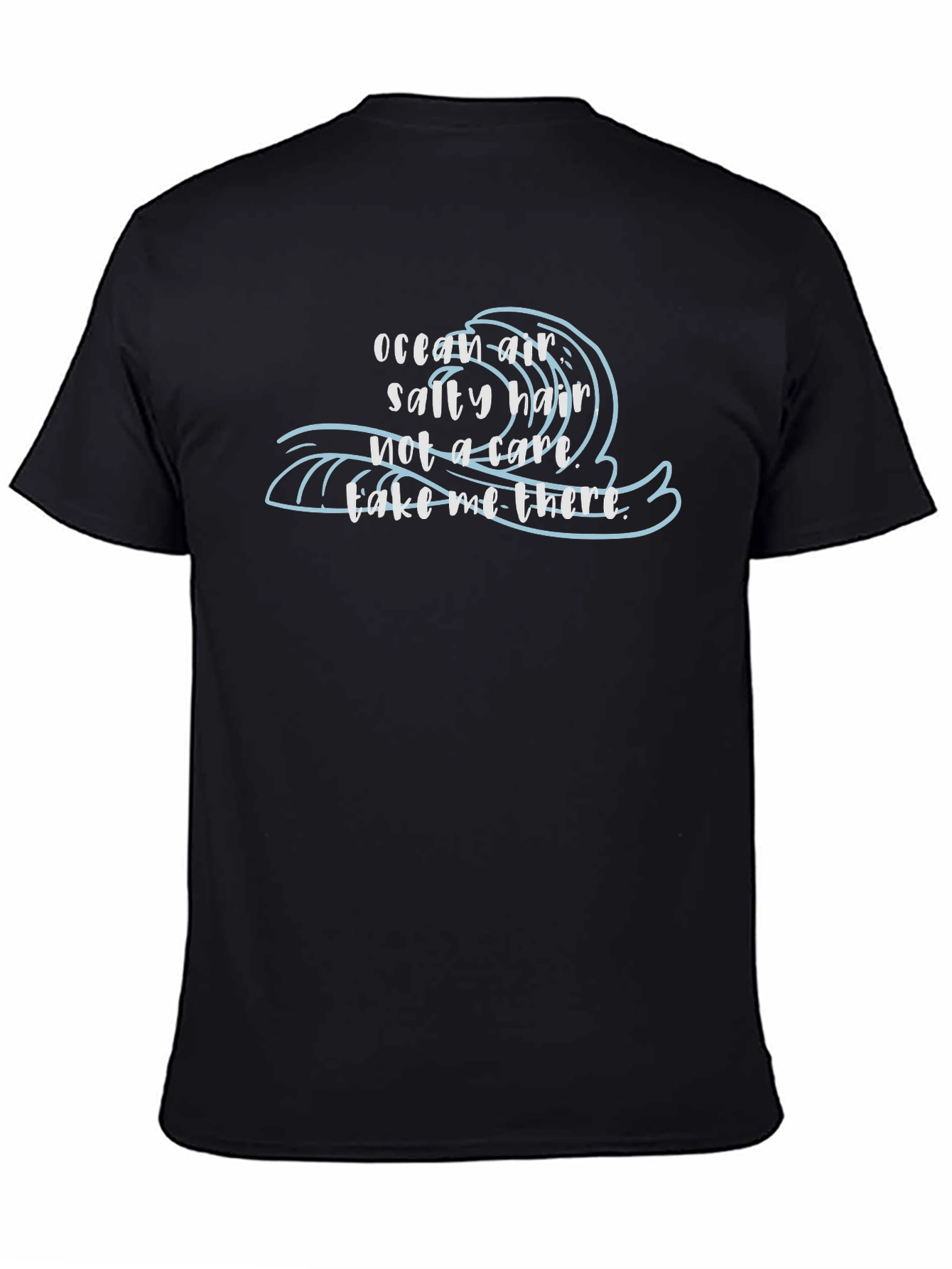 Ocean Air Salty Hair Graphic Tee - Black