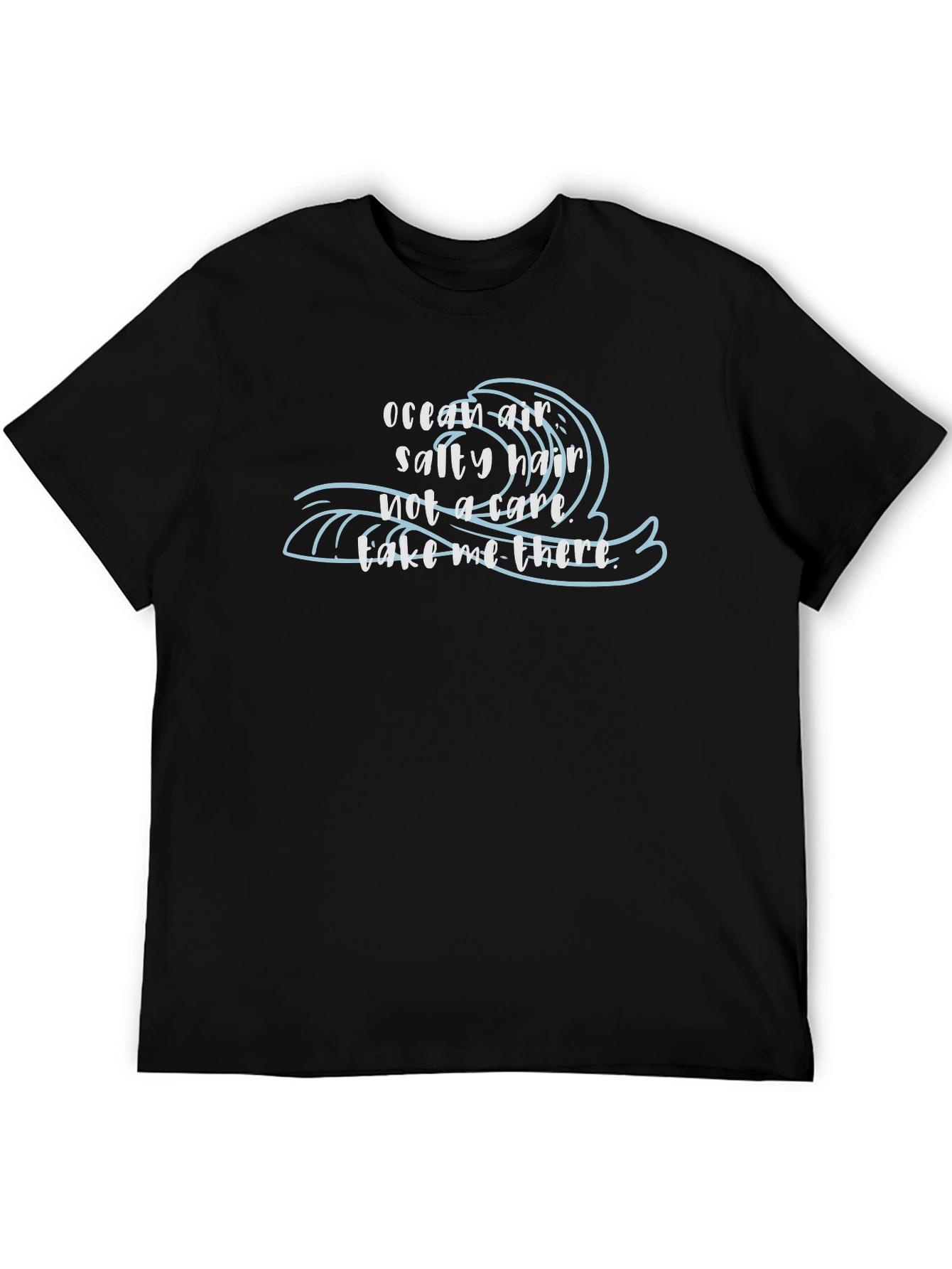 Ocean Air Salty Hair Graphic Tee - Black