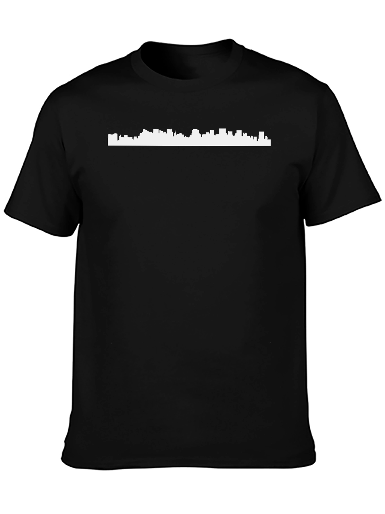Modern Cityscape Graphic Tee - Black
