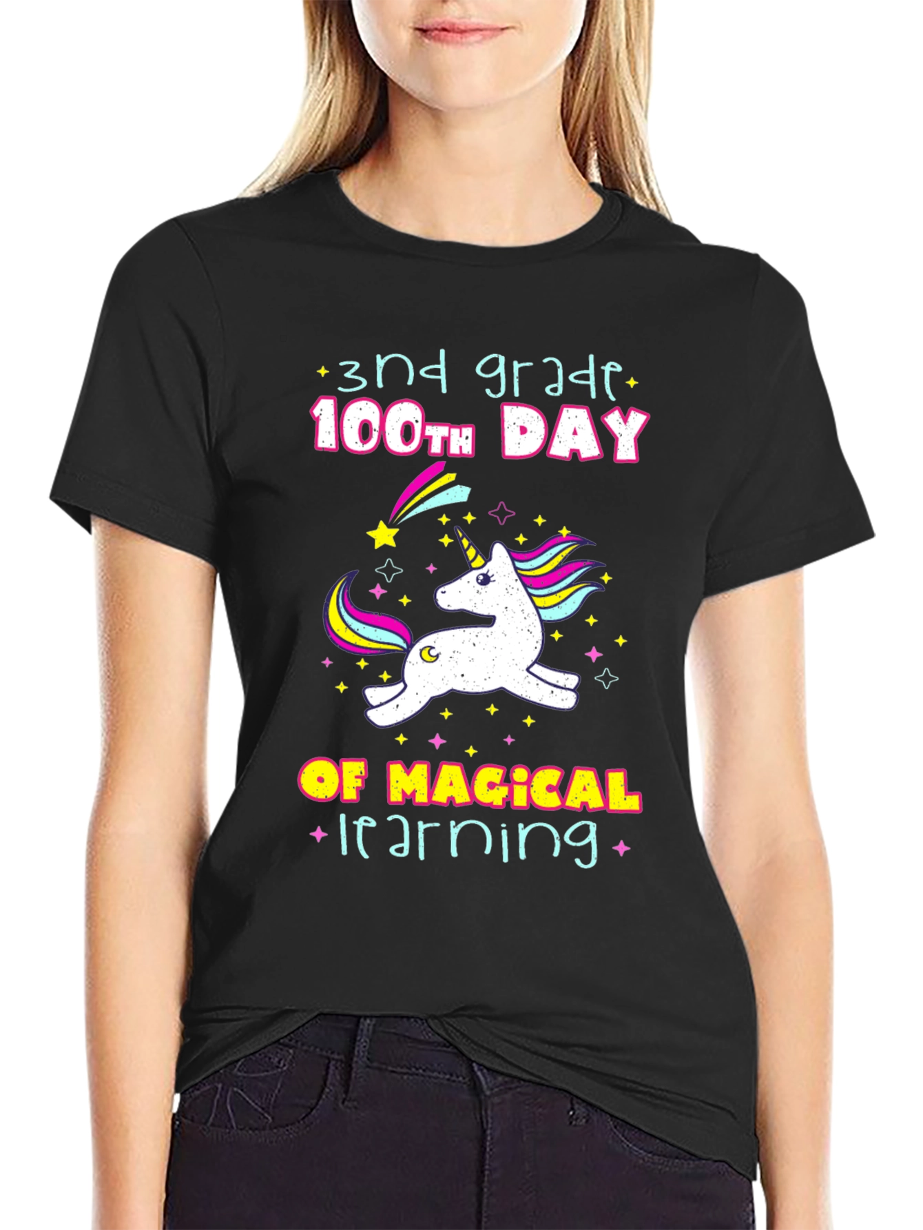 3rd Grade 100th Day Unicorn T-Shirt
