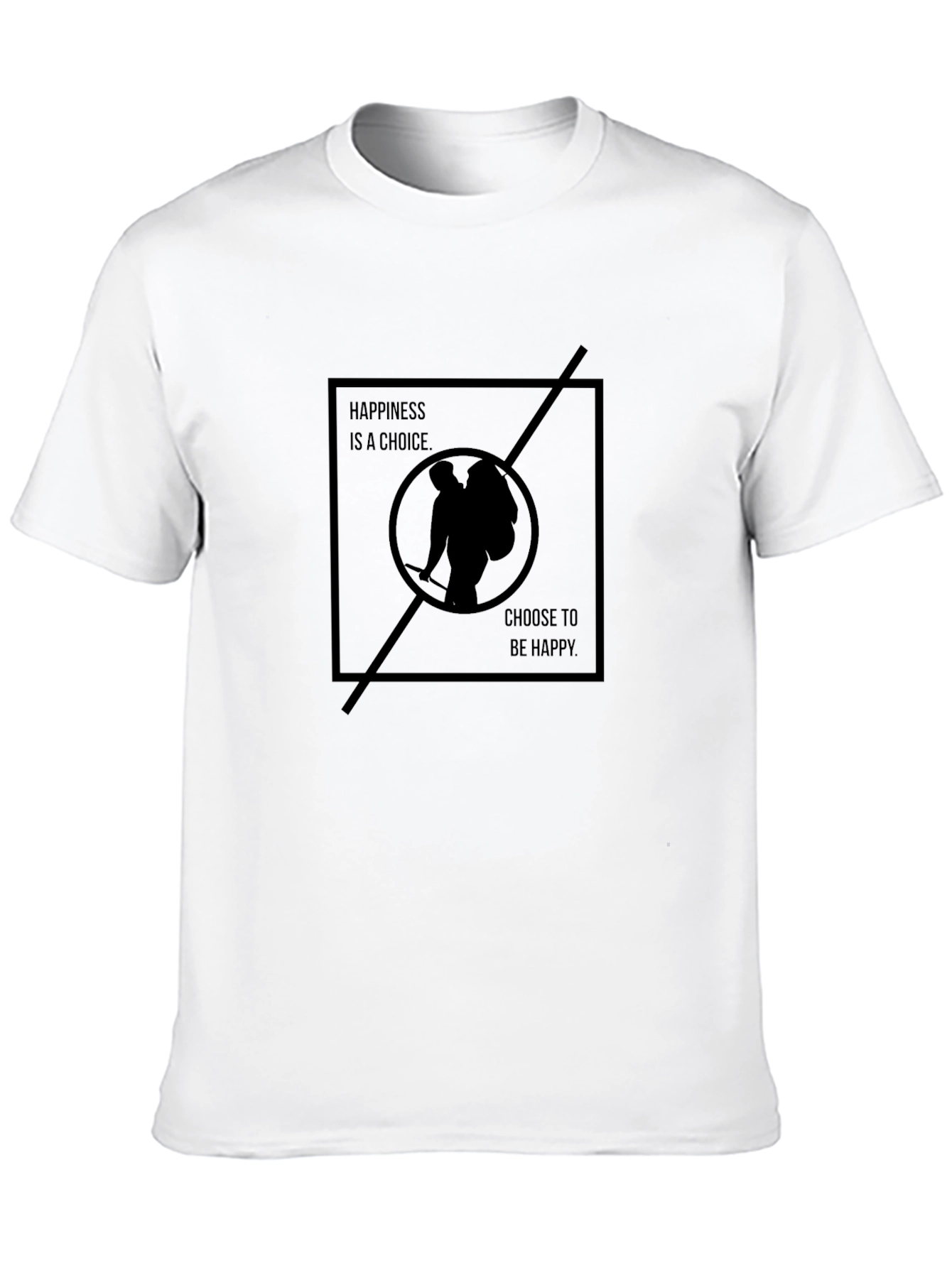 Happiness Choice Graphic Tee - Black