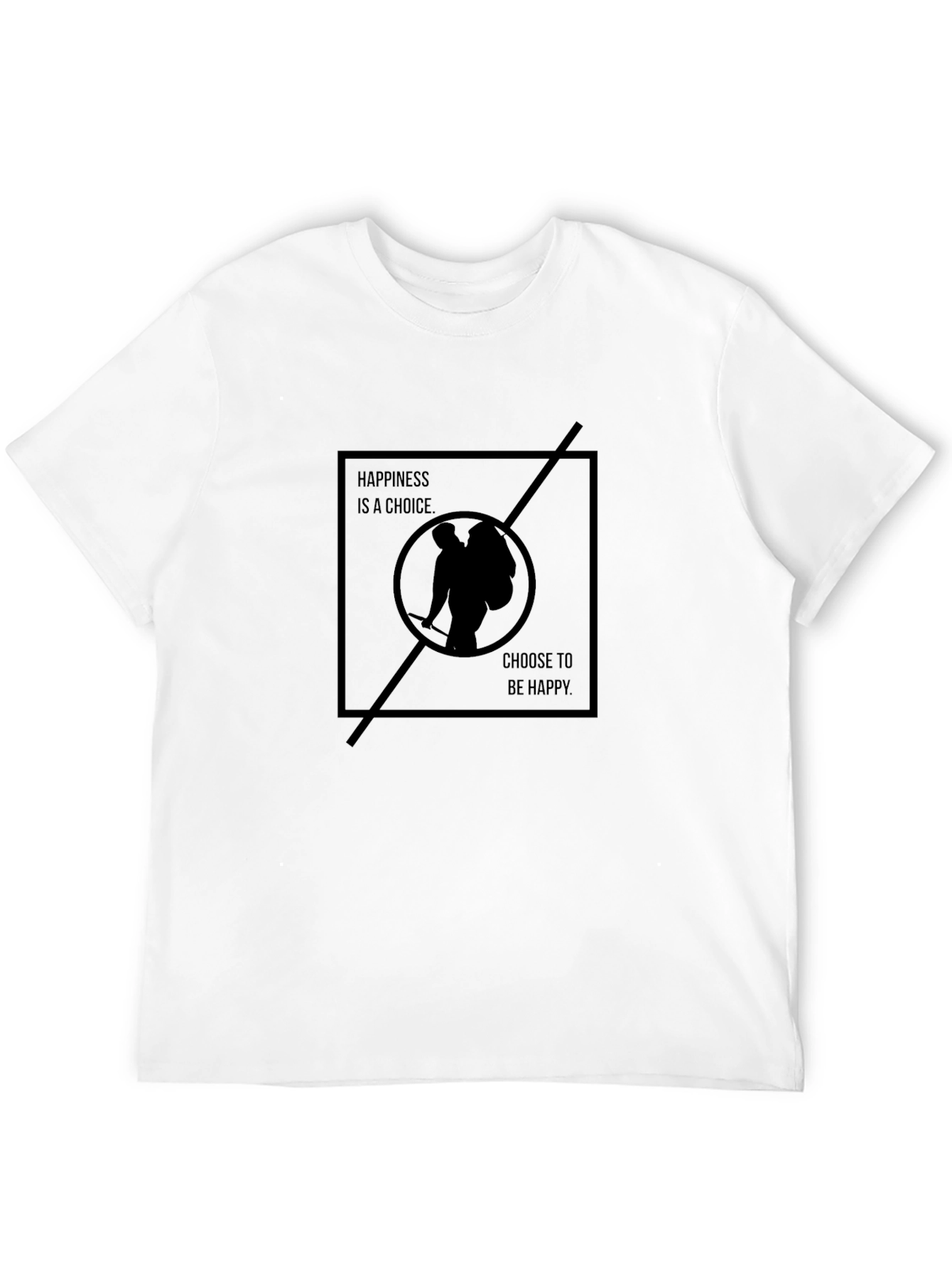 Happiness Choice Graphic Tee - Black
