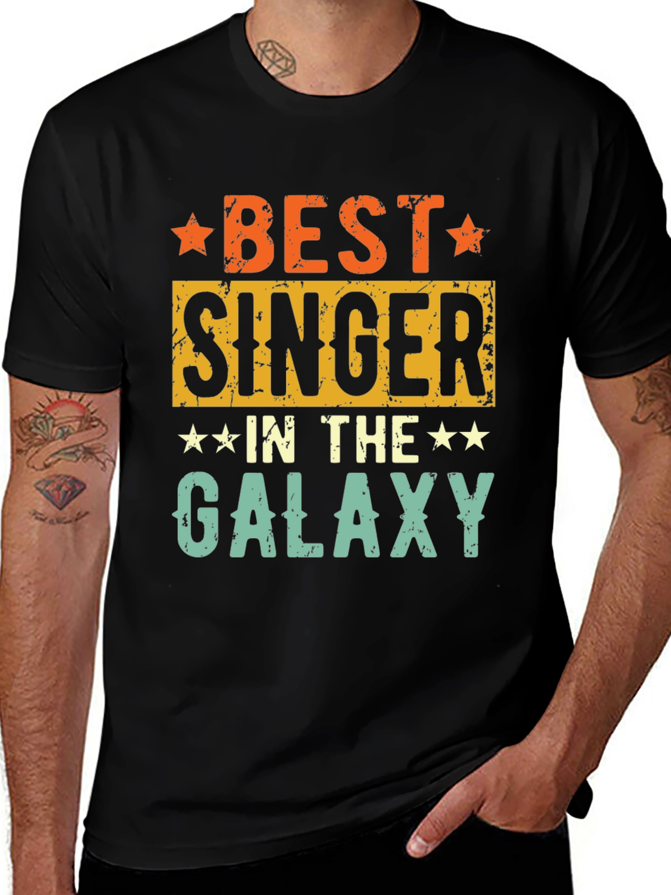 Best Singer in the Galaxy T-Shirt - Retro Design