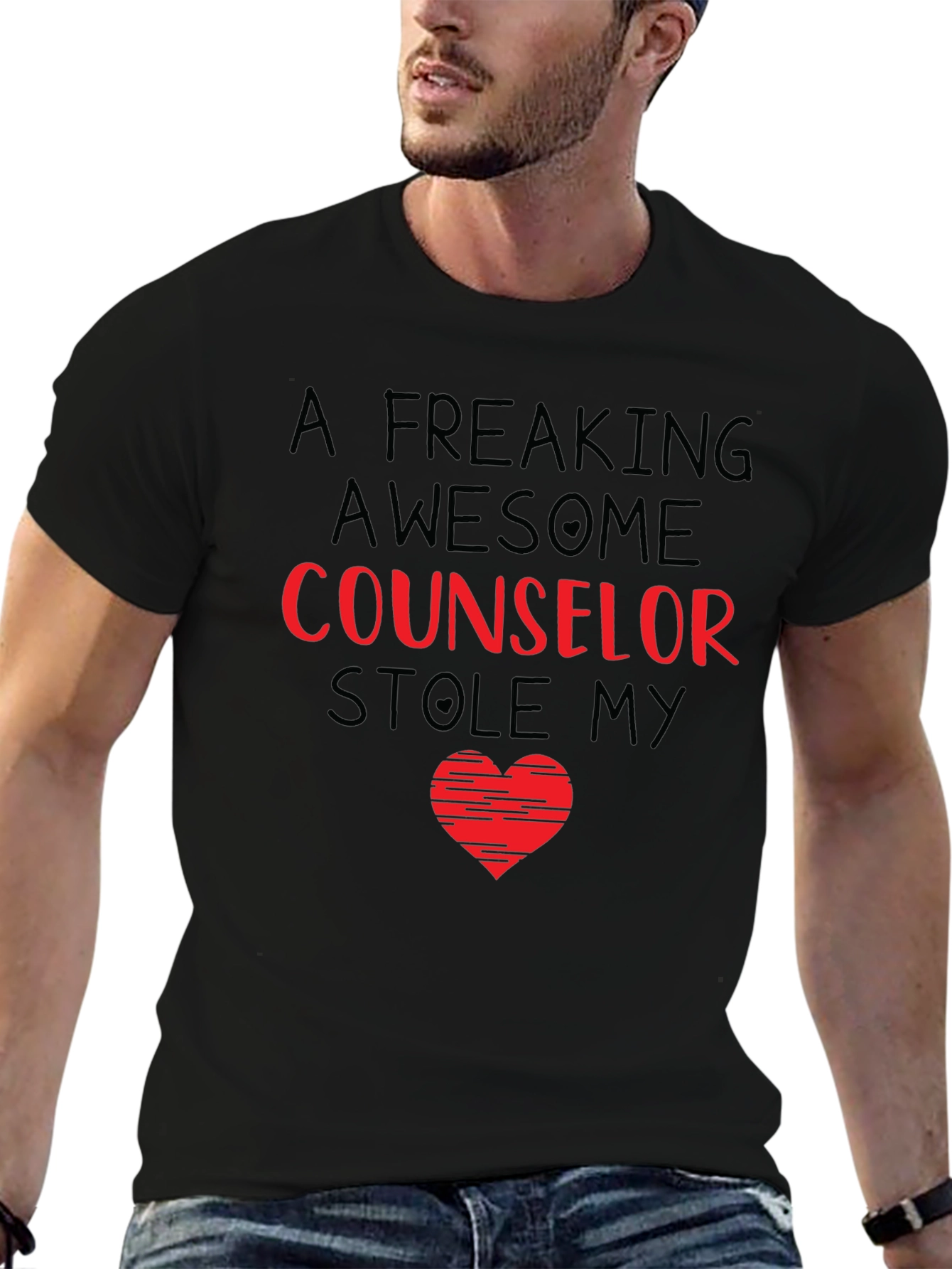 Awesome Counselor Heart T-Shirt