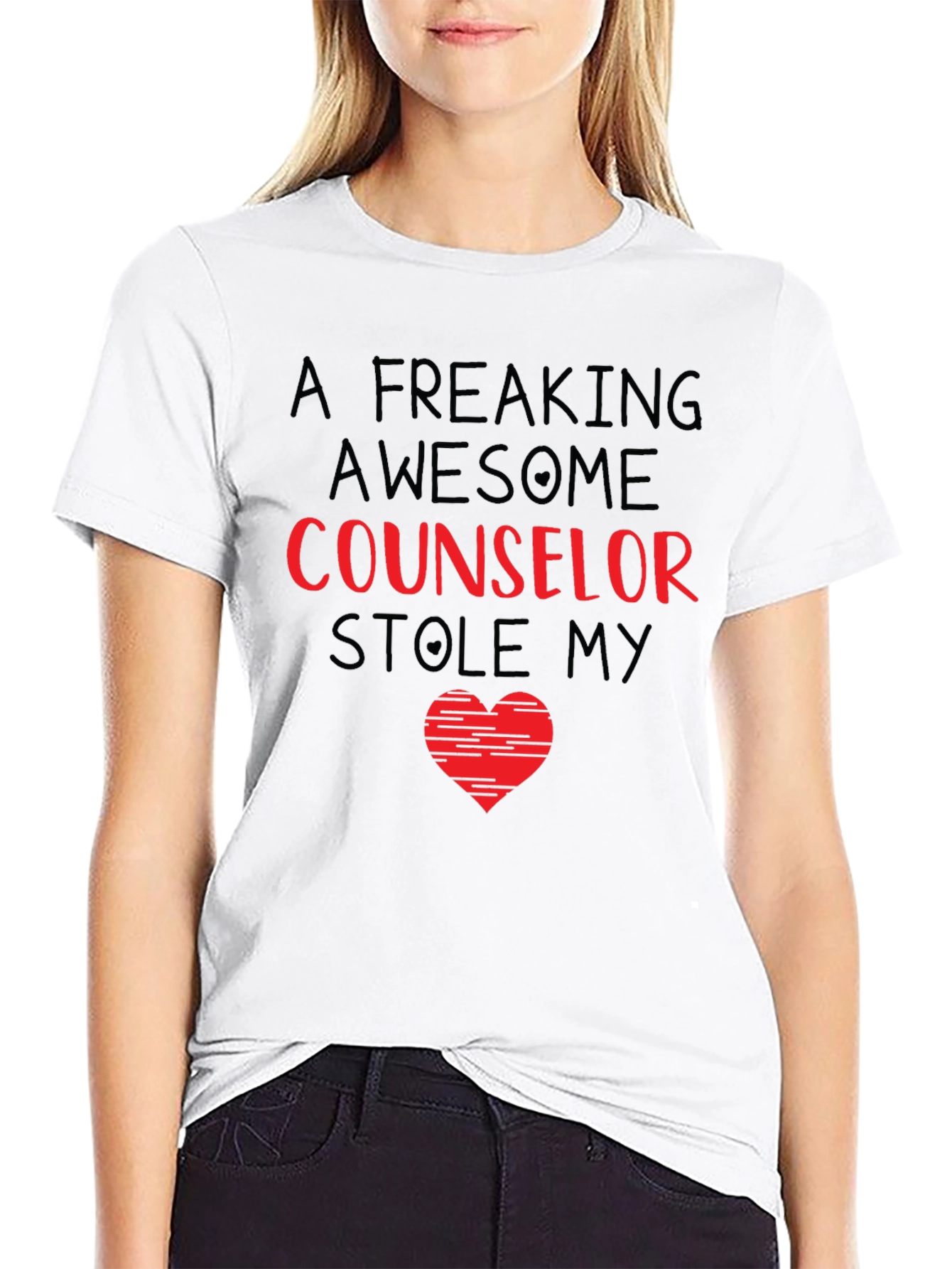Awesome Counselor Heart T-Shirt