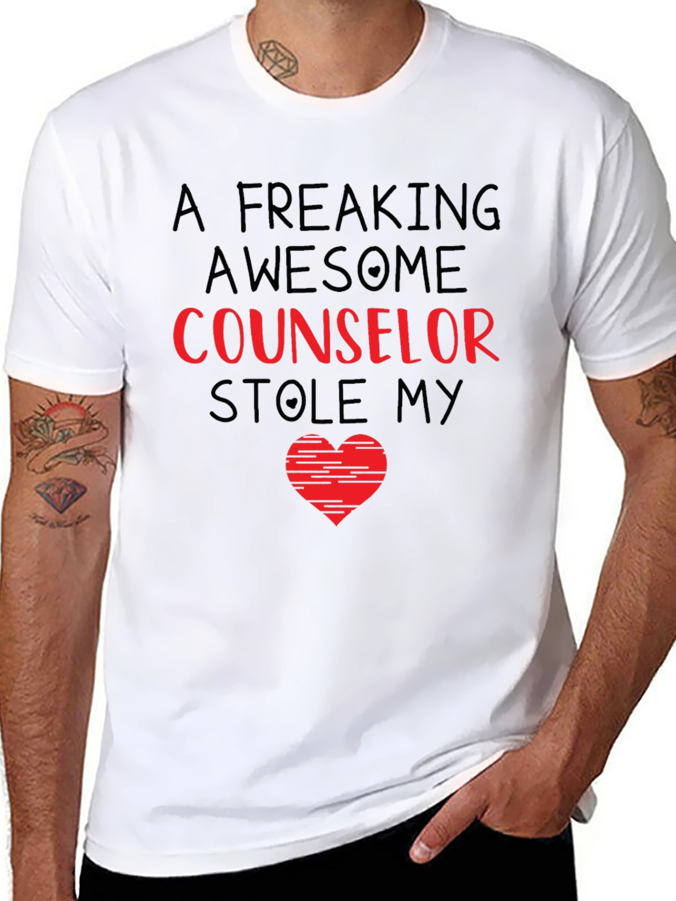 Awesome Counselor Heart T-Shirt