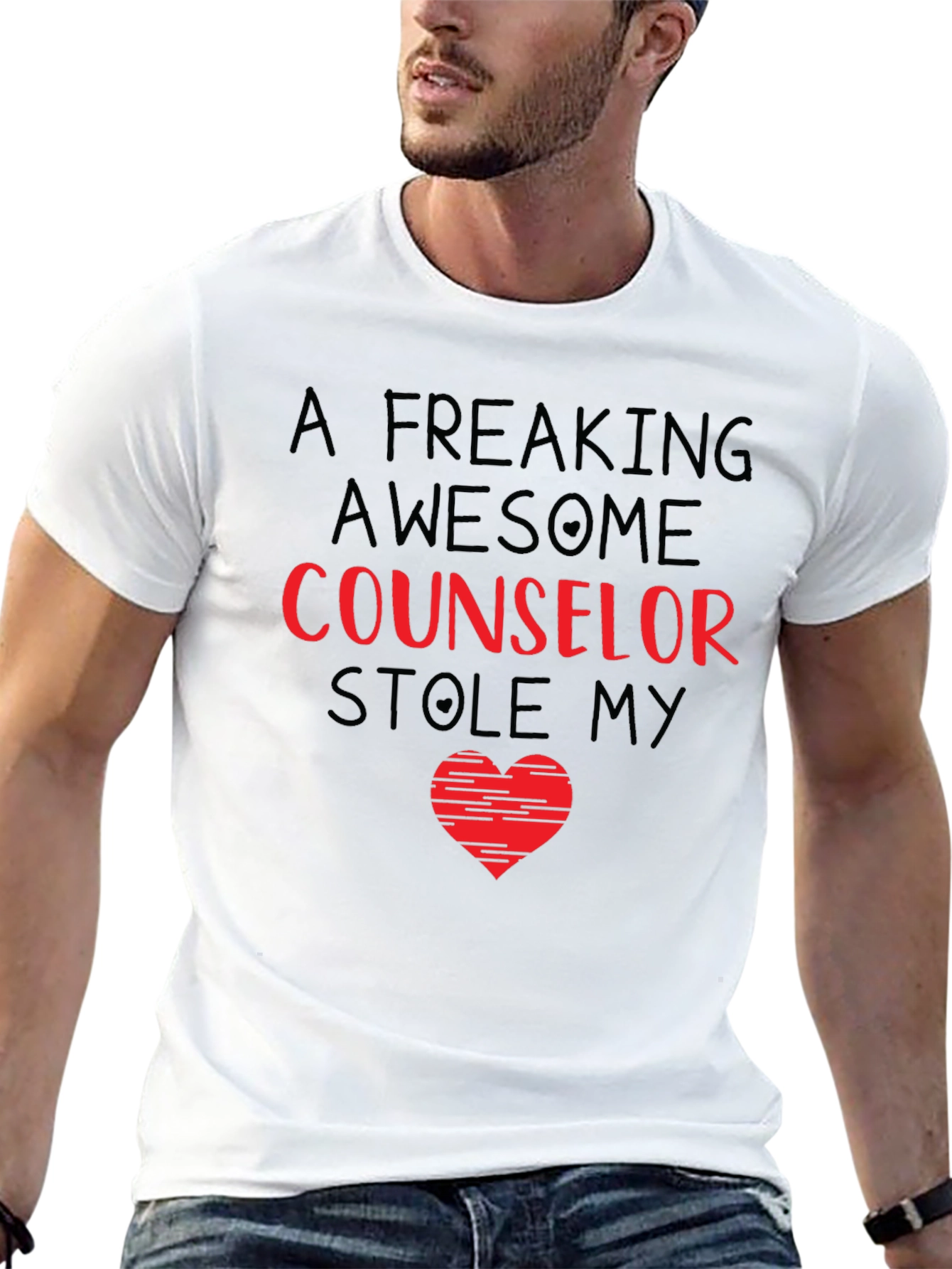 Awesome Counselor Heart T-Shirt