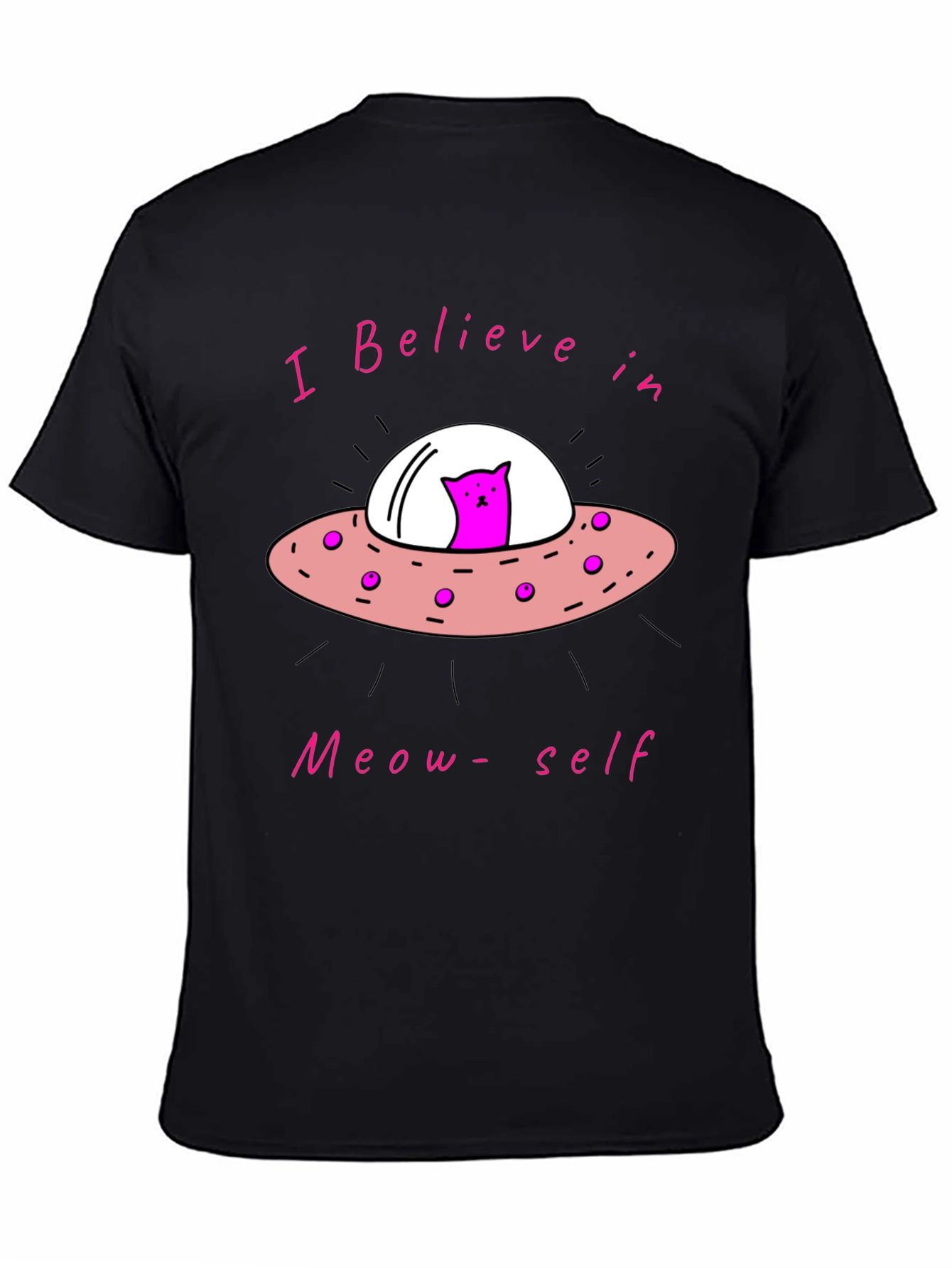 Believe in Meow-self Black T-Shirt