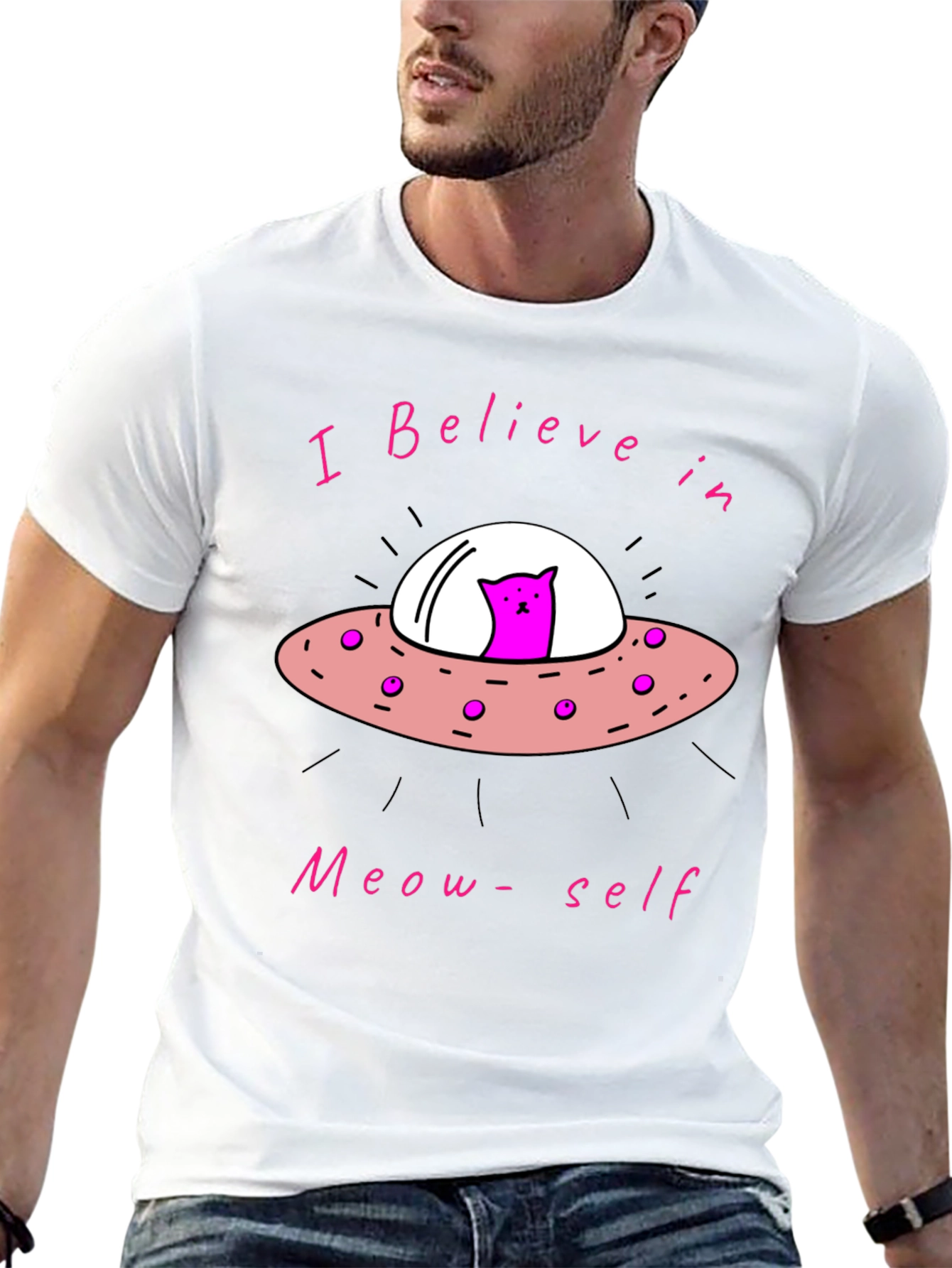 Believe in Meow-self Black T-Shirt
