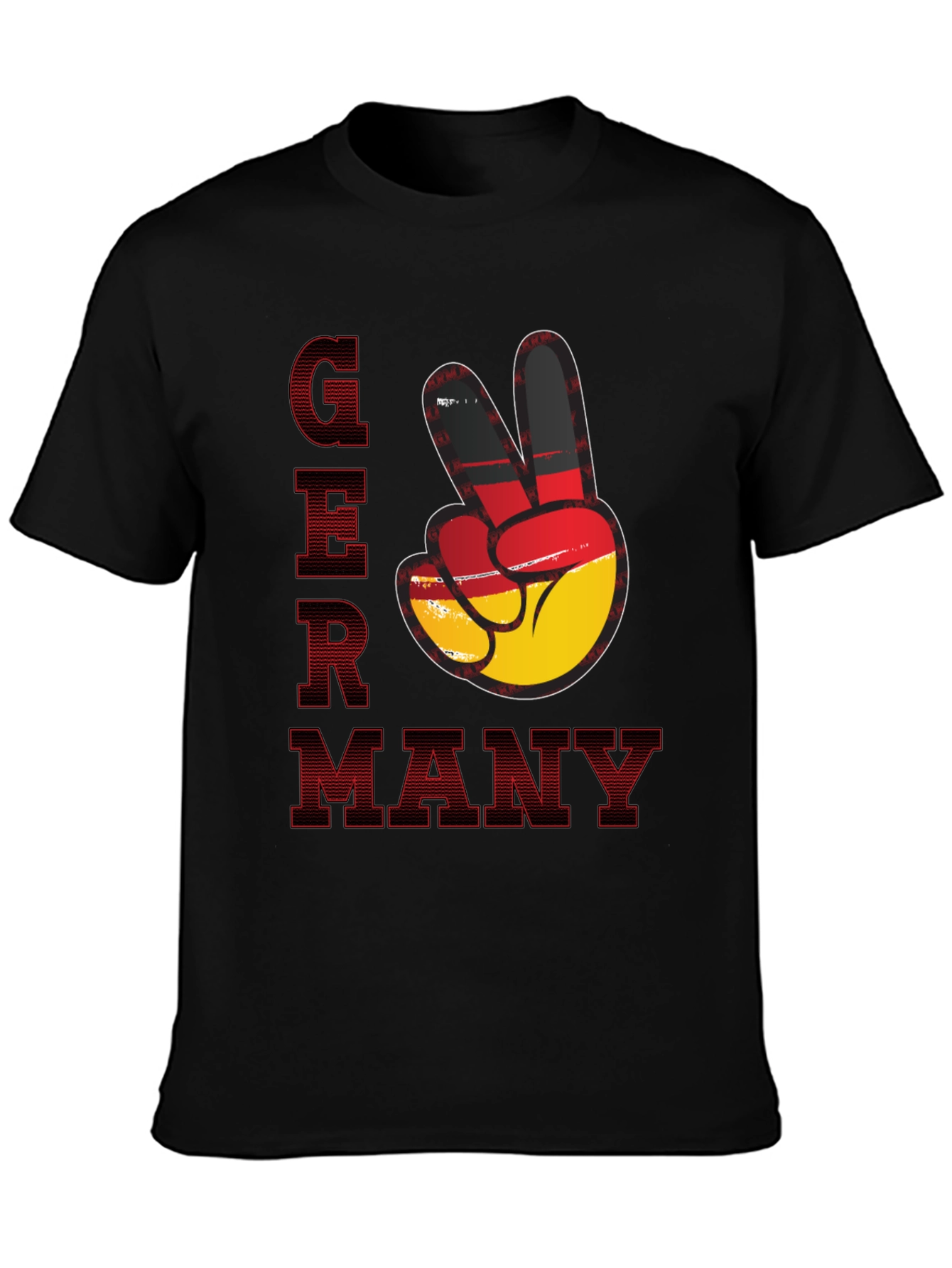 Germany Peace Sign T-Shirt - Black