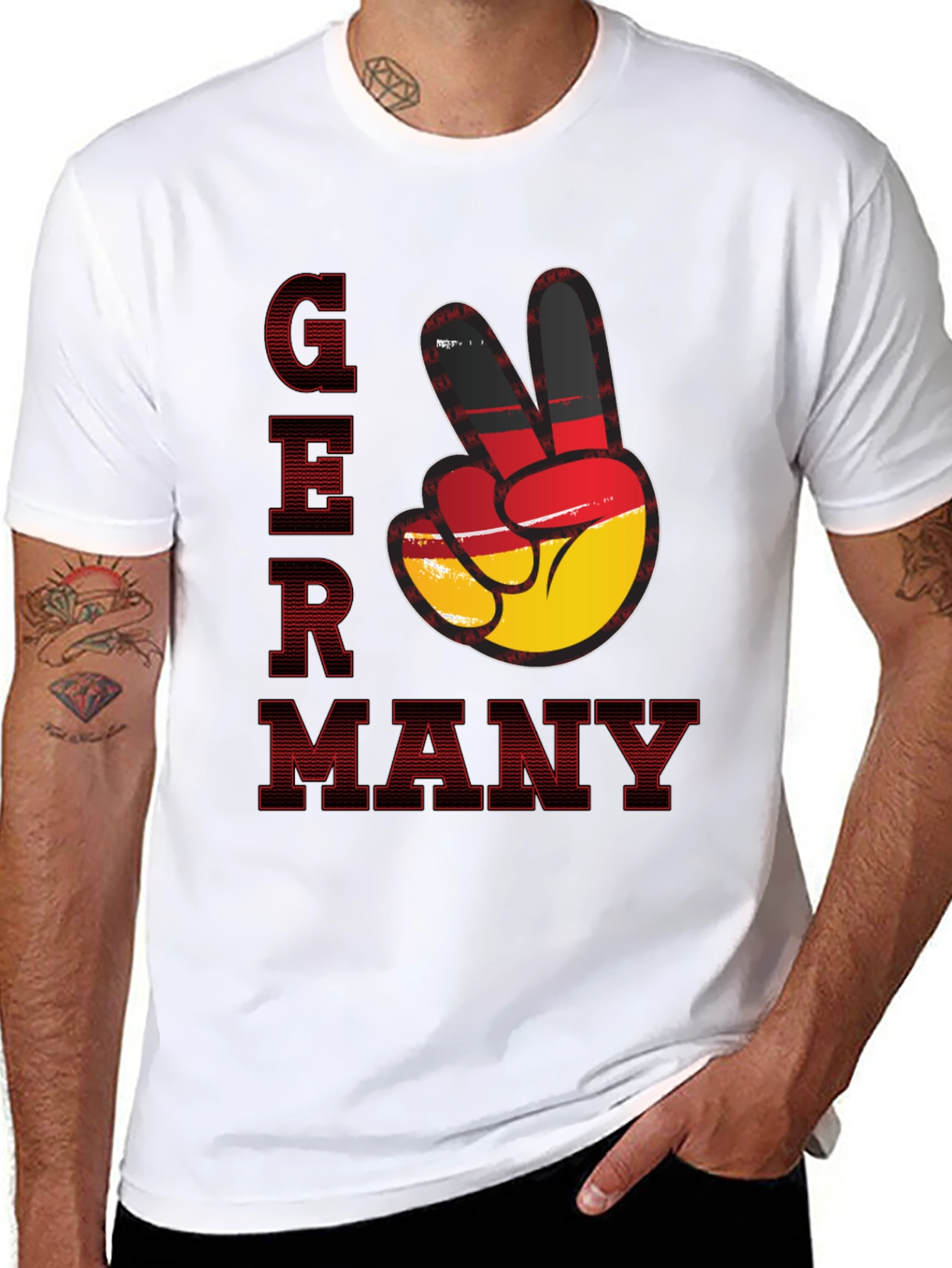 Germany Peace Sign T-Shirt - Black