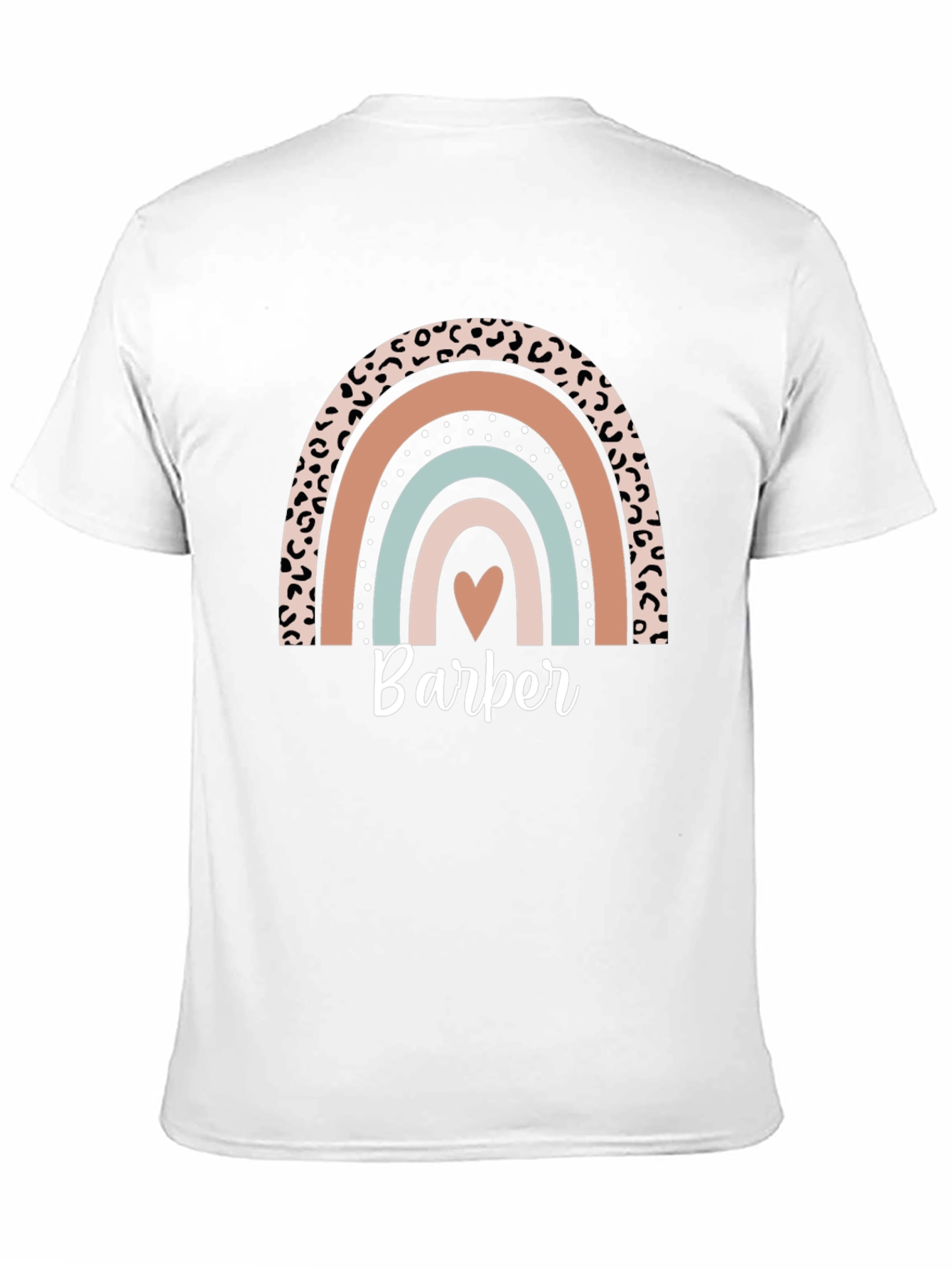 Stylish Barber Rainbow Graphic T-Shirt