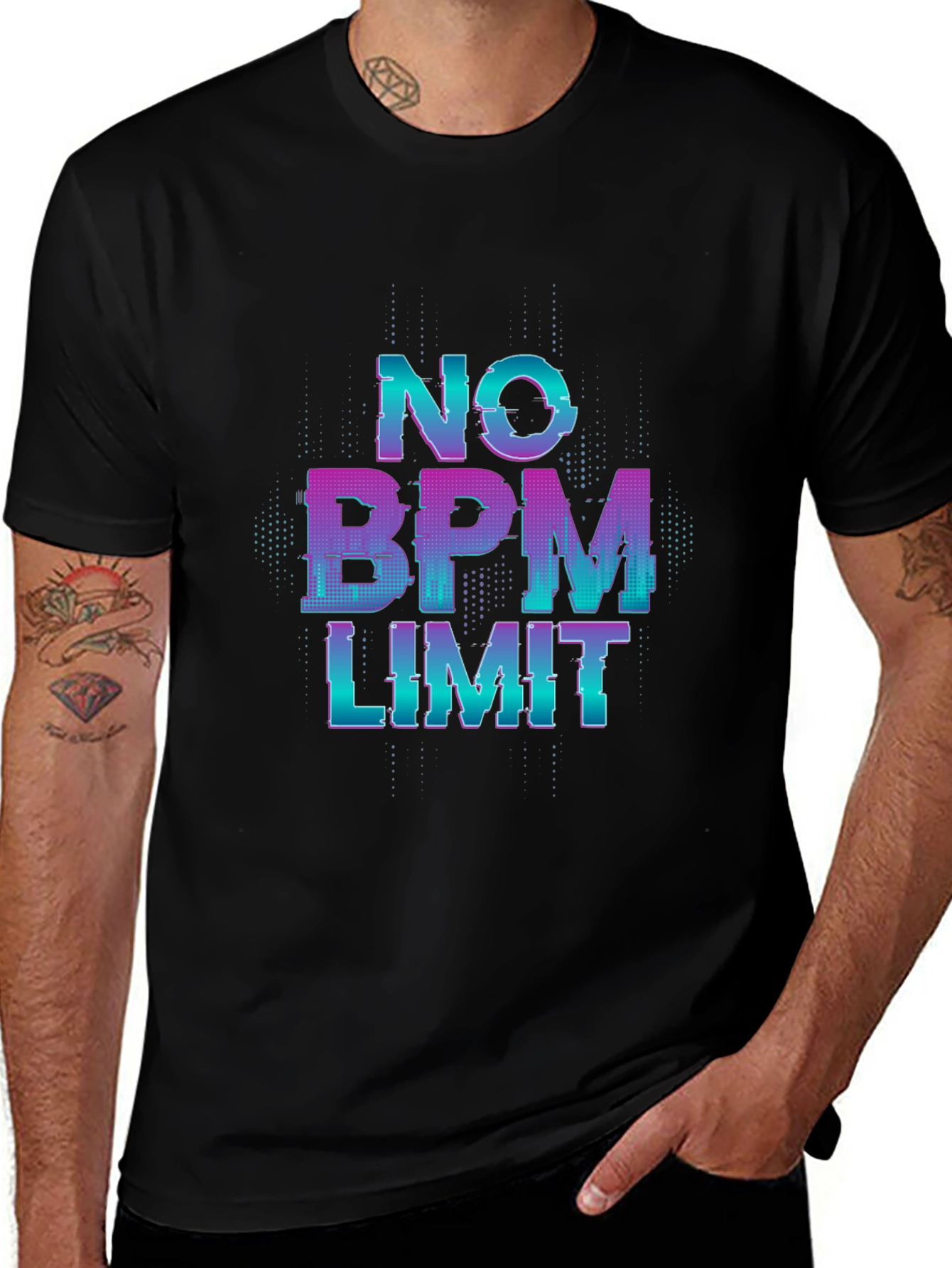 No BPM Limit Glitch T-Shirt - Music Lover Tee