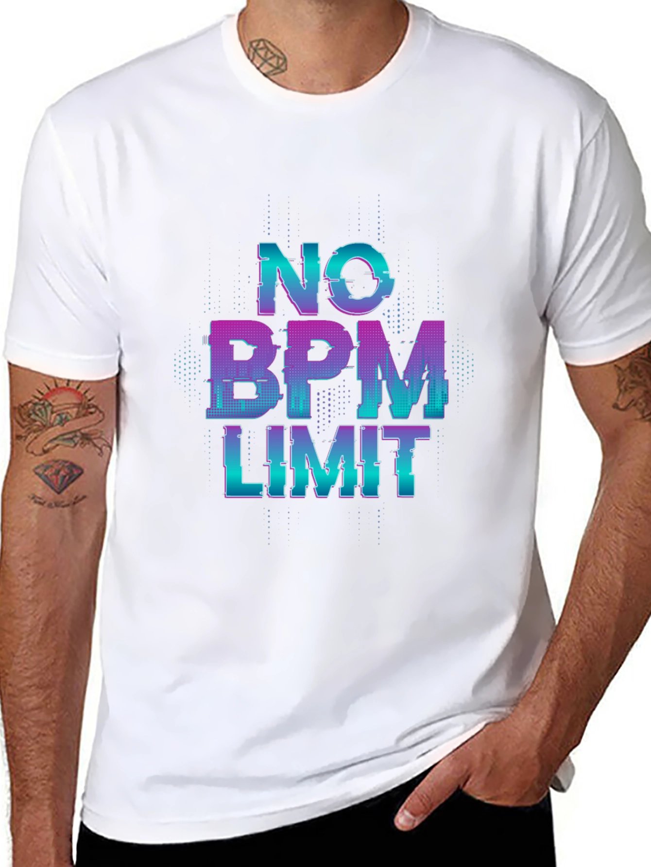 No BPM Limit Glitch T-Shirt - Music Lover Tee