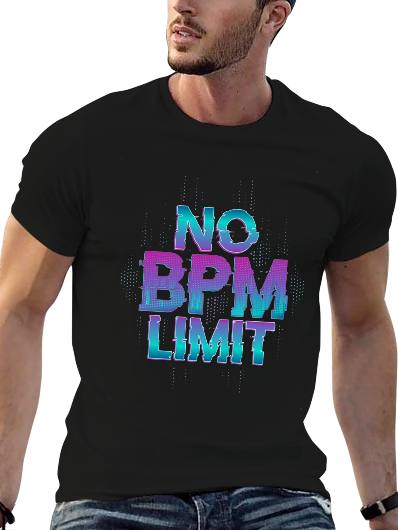 No BPM Limit Glitch T-Shirt - Music Lover Tee