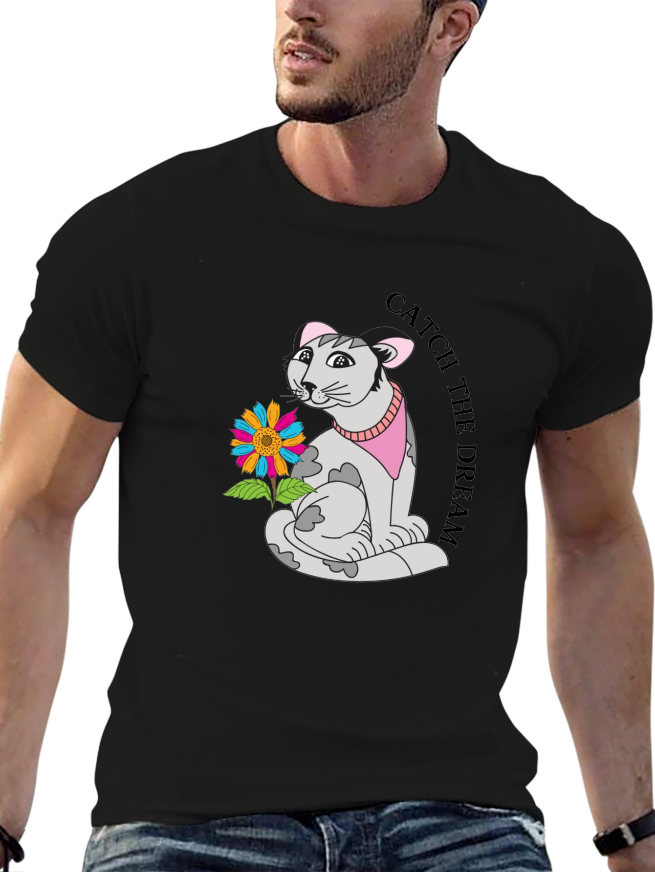 Catch the Dream Cat Graphic Tee - Unisex