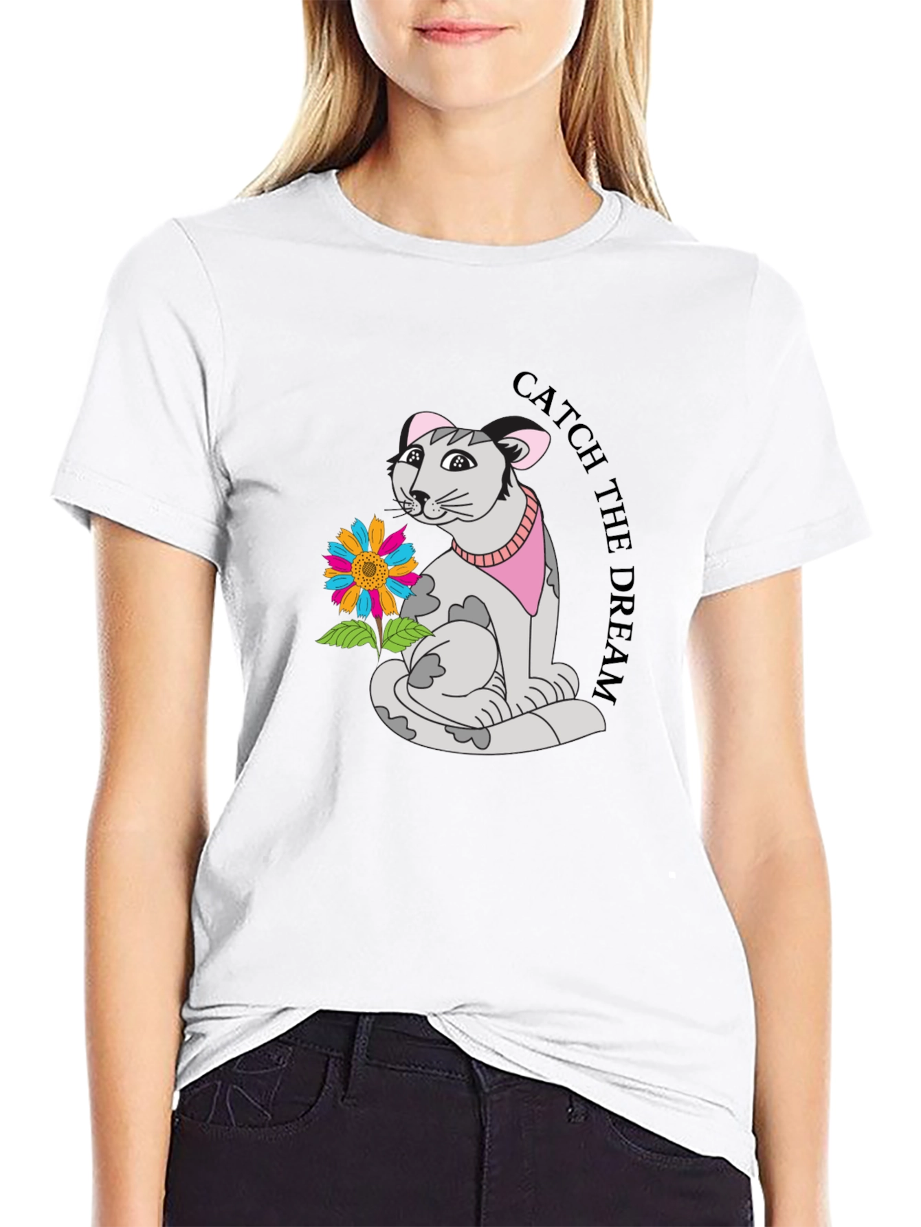 Catch the Dream Cat Graphic Tee - Unisex