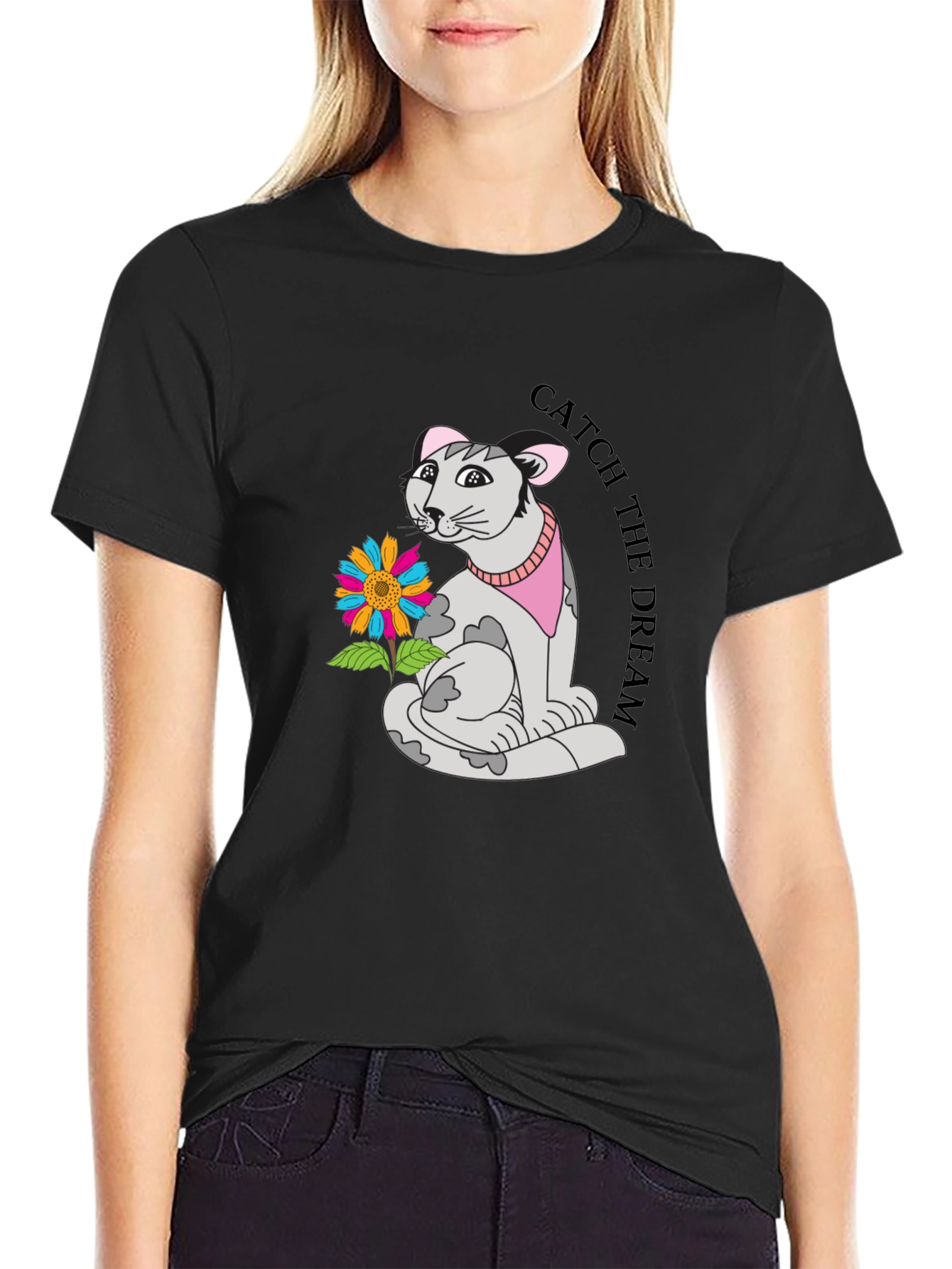 Catch the Dream Cat Graphic Tee - Unisex
