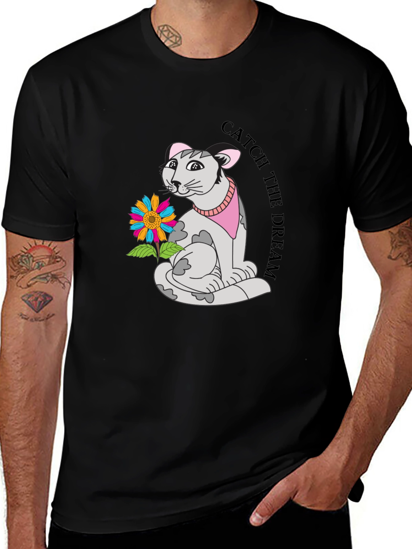 Catch the Dream Cat Graphic Tee - Unisex