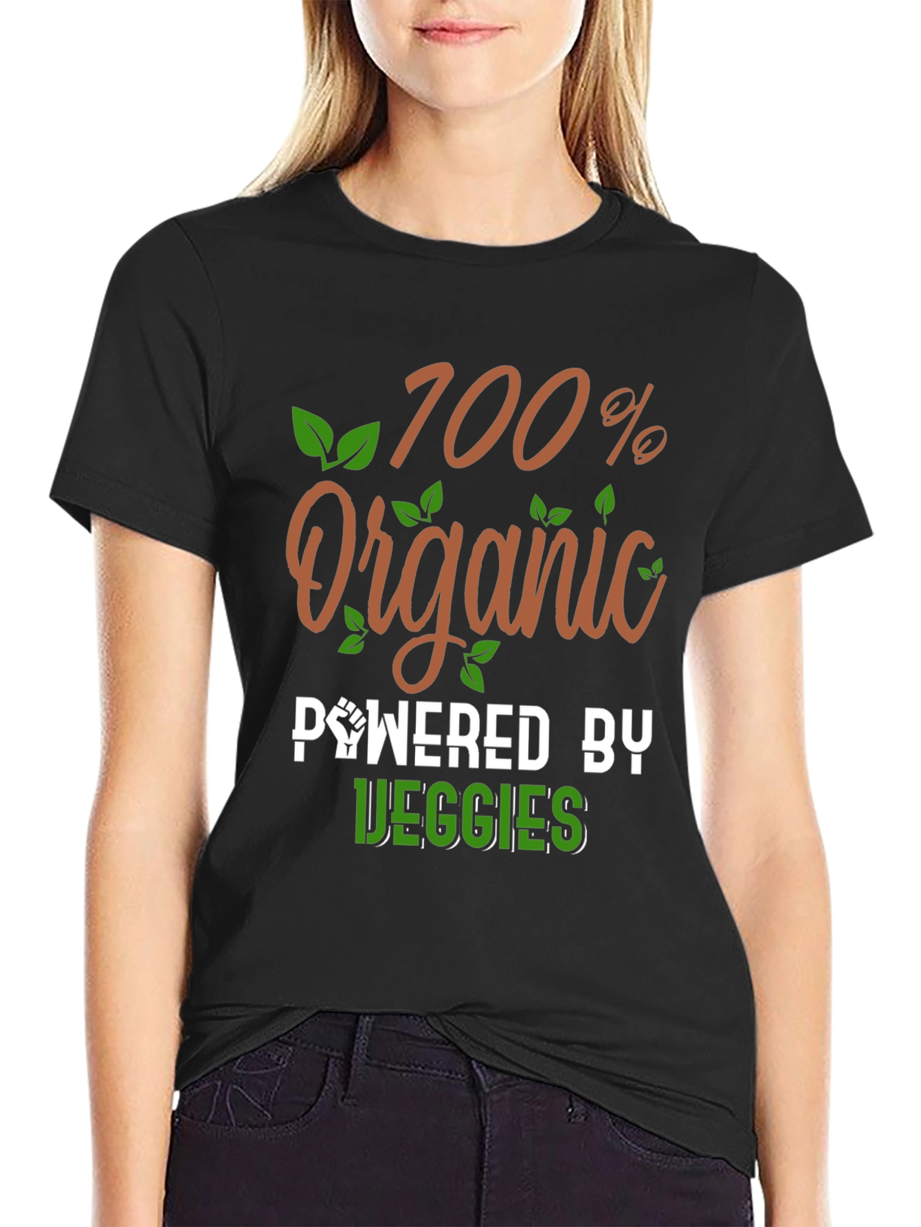 100% Organic Powered by Veggies T-Shirt