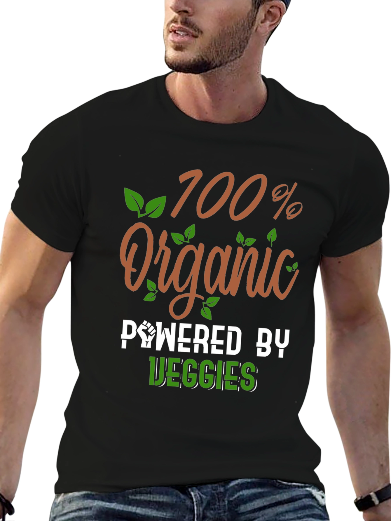 100% Organic Powered by Veggies T-Shirt