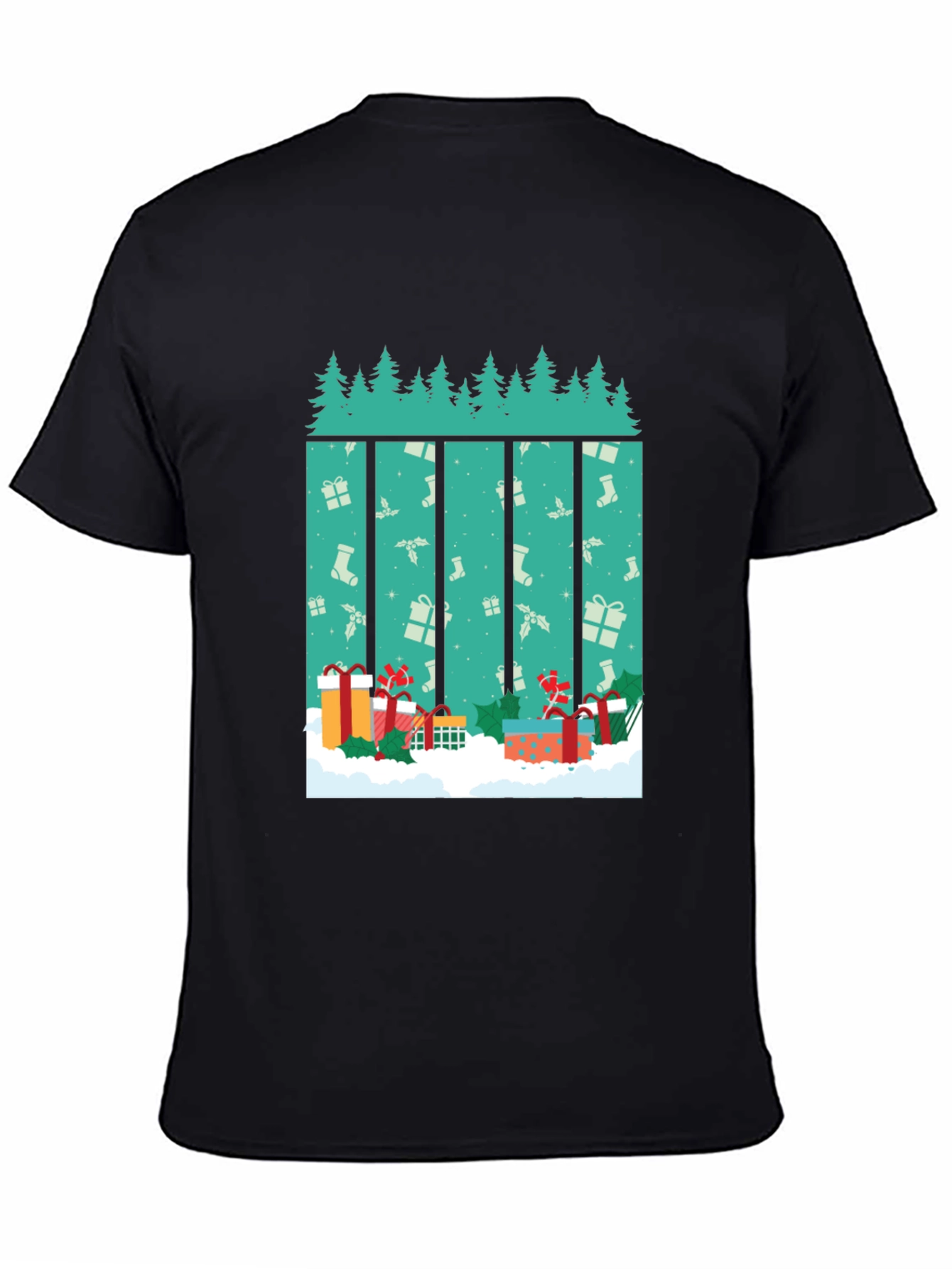 Festive Christmas Tree & Presents T-Shirt
