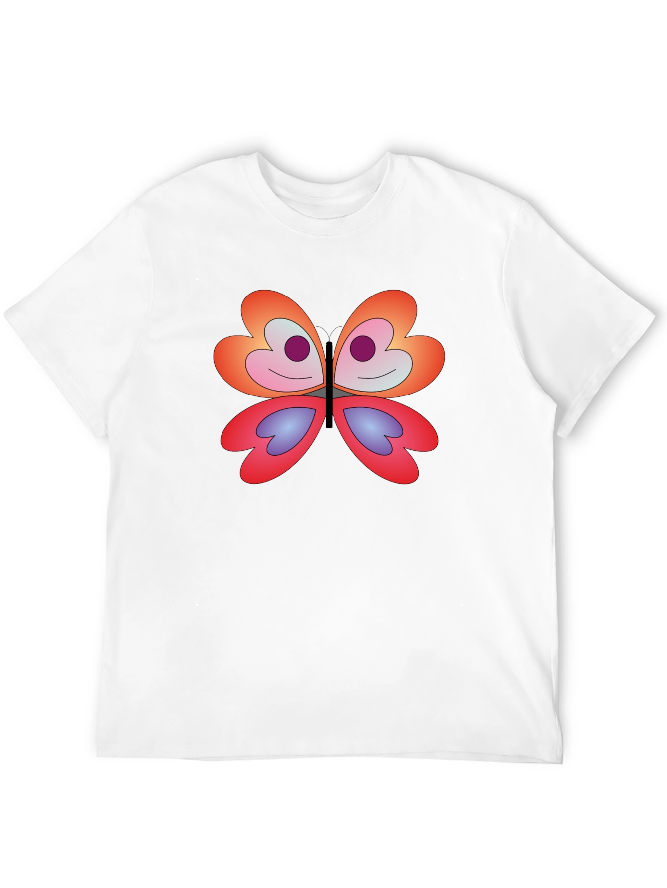 Butterfly Graphic Tee - Modern Fit Black T-Shirt