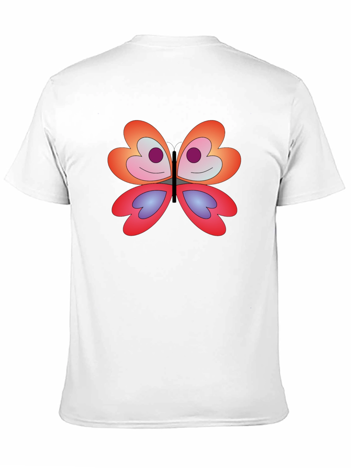 Butterfly Graphic Tee - Modern Fit Black T-Shirt
