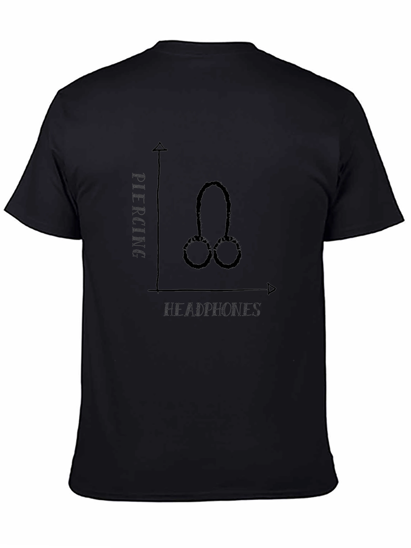 Headphones Piercing Funny Graphic Tee