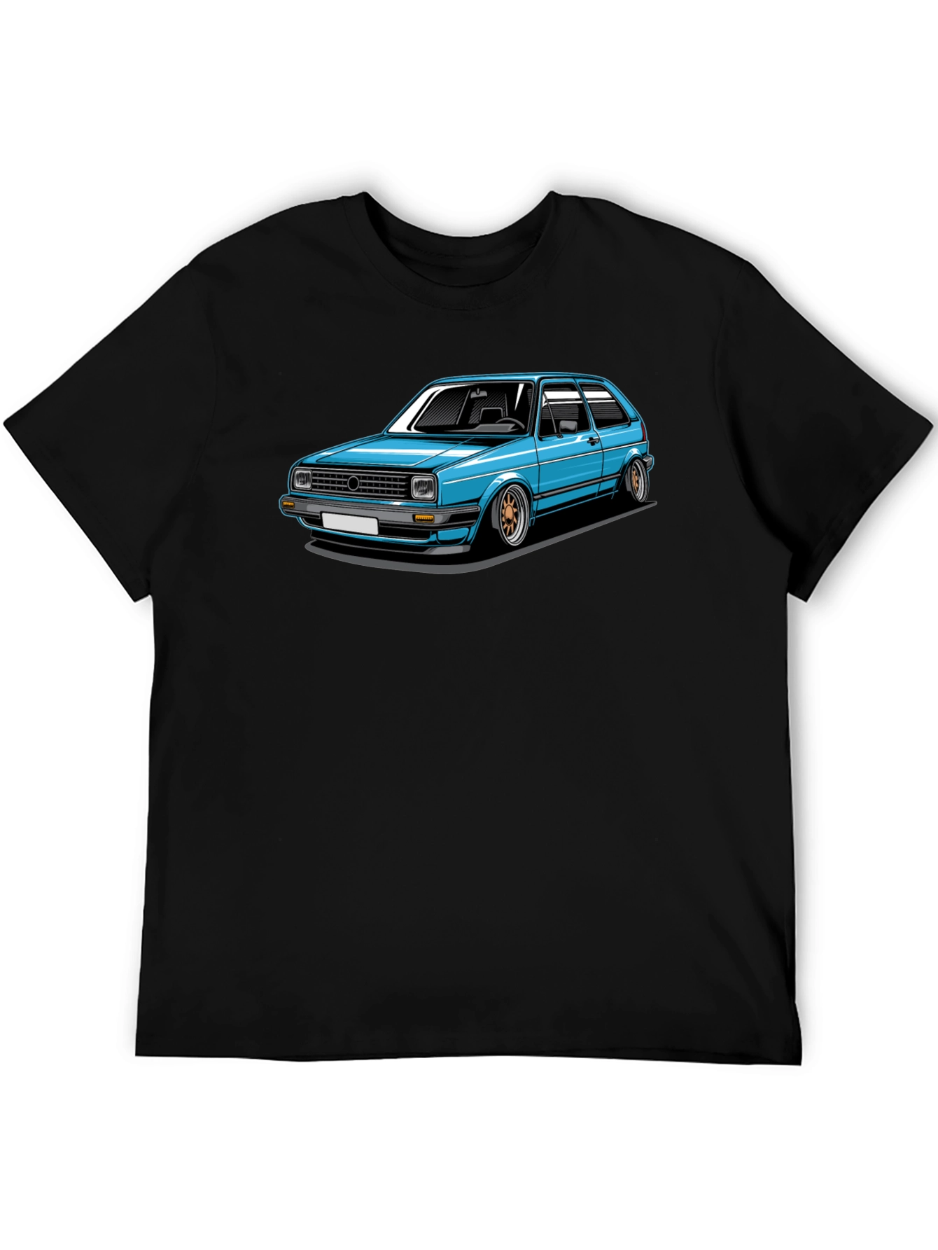 Classic Car Graphic Tee - Black Cotton
