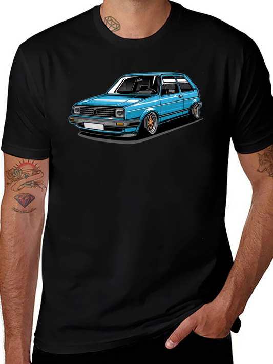 Classic Car Graphic Tee - Black Cotton