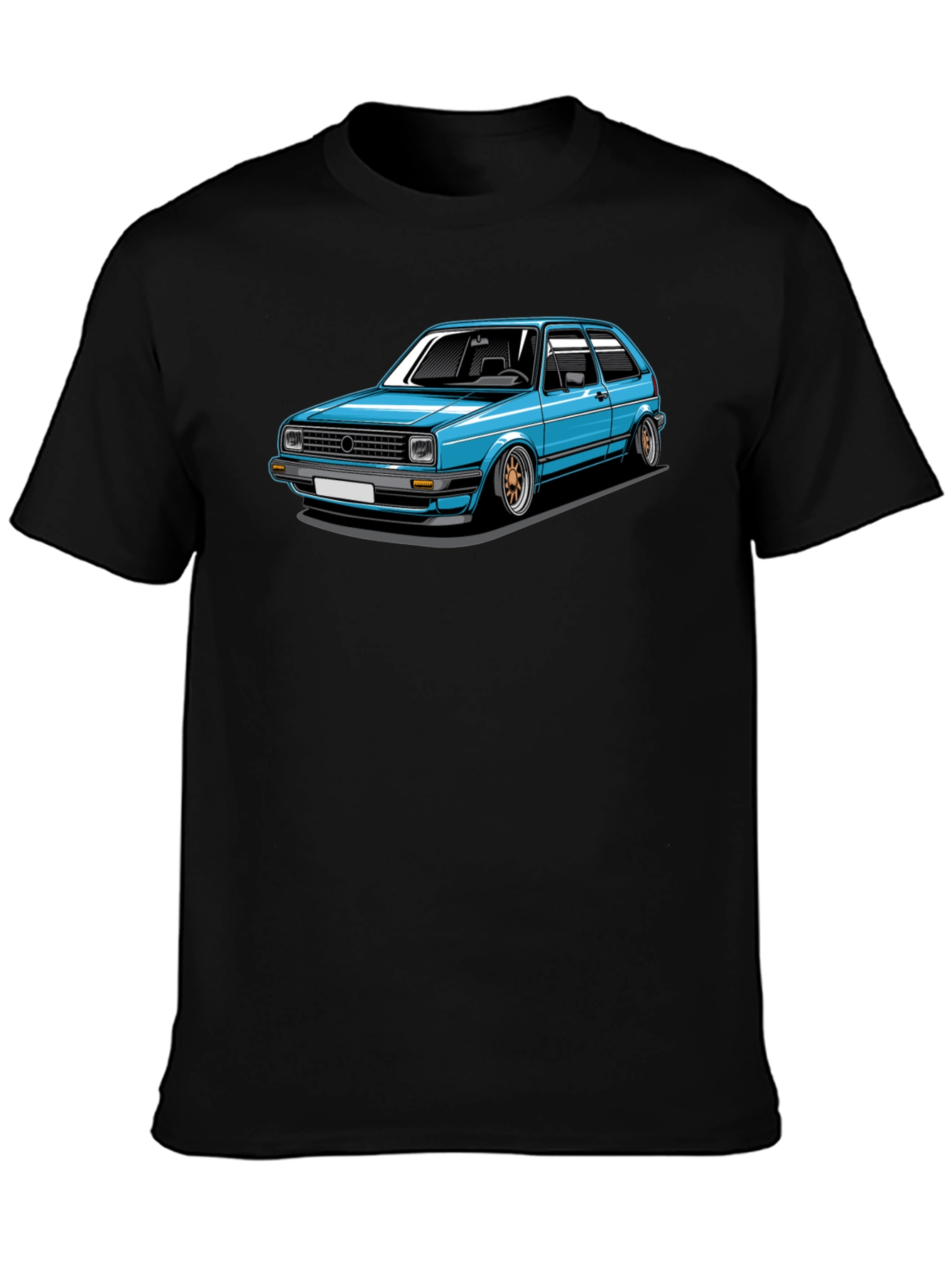 Classic Car Graphic Tee - Black Cotton
