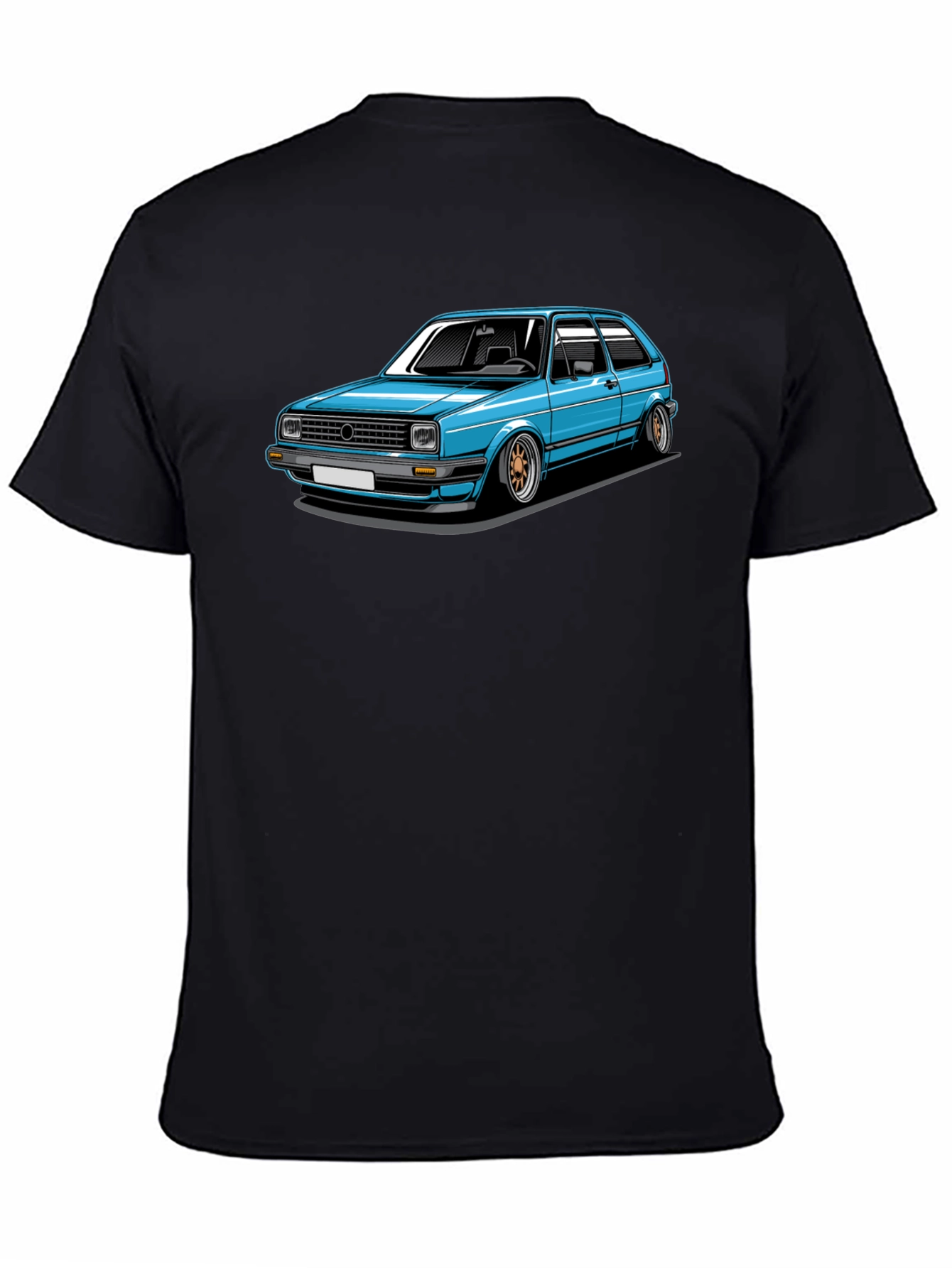 Classic Car Graphic Tee - Black Cotton