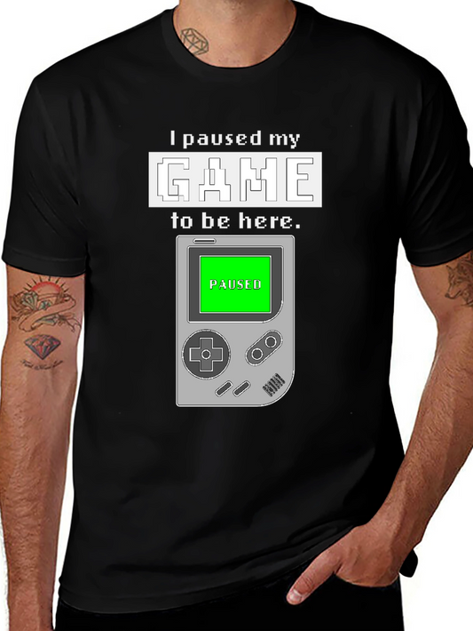 Paused Game T-Shirt: Gamers Statement Tee