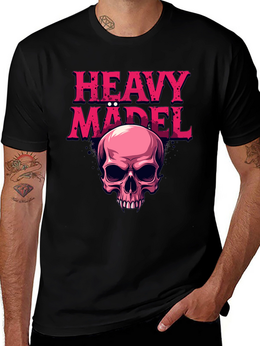 Heavy Mädel Skull Graphic Tee - Rocker Style Shirt