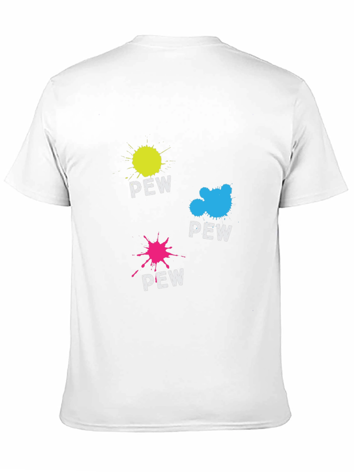 Pew Splatter Graphic Tee - Fun & Unique Design