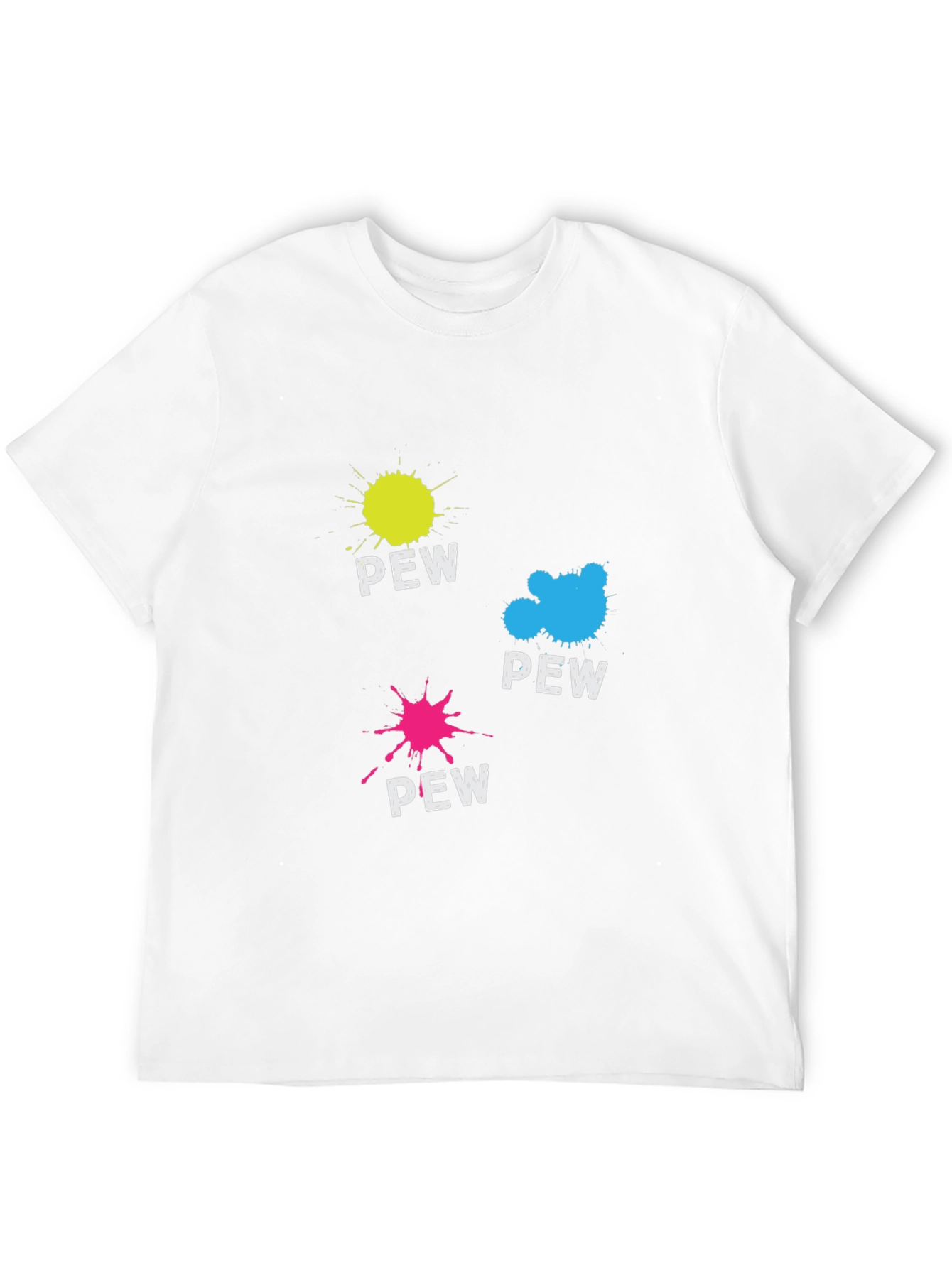 Pew Splatter Graphic Tee - Fun & Unique Design