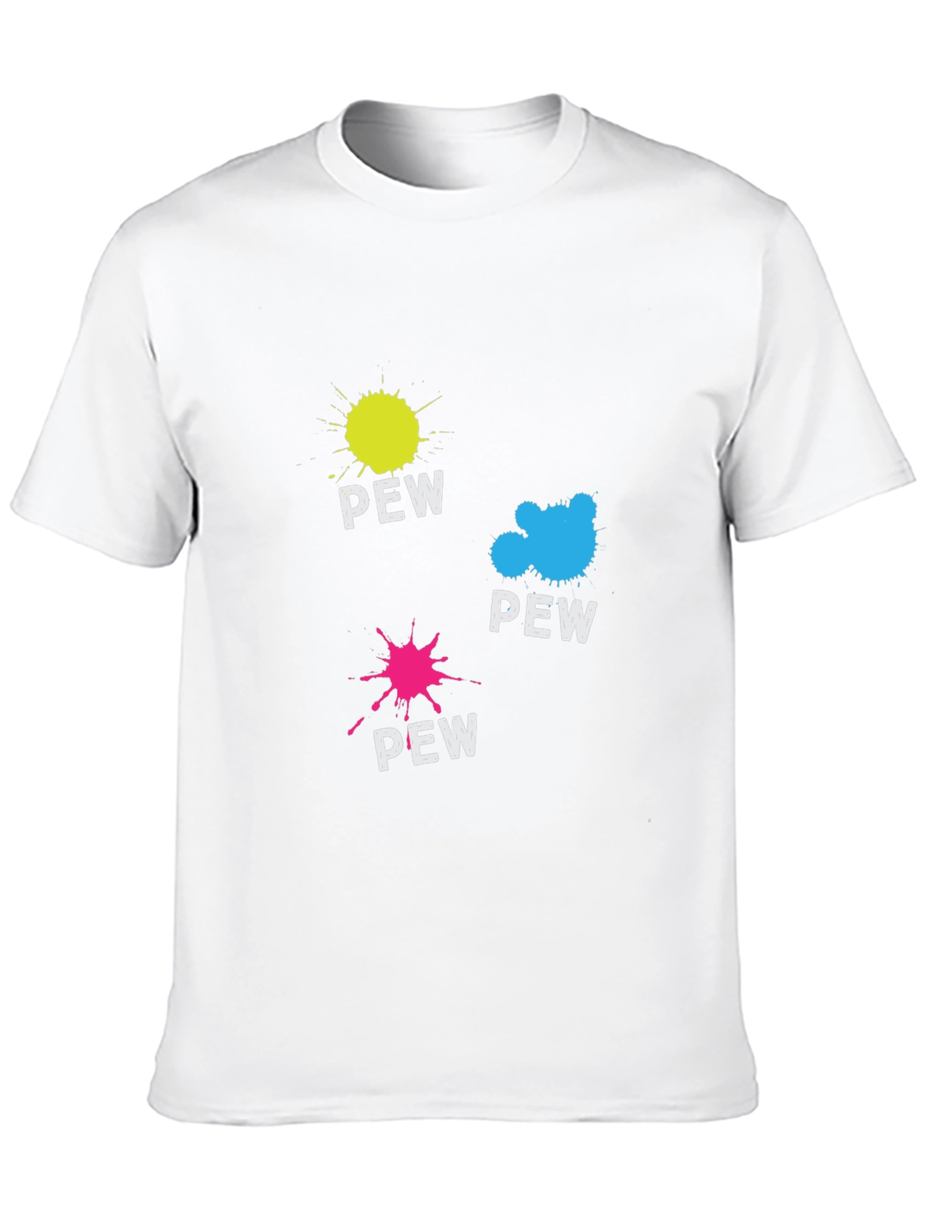 Pew Splatter Graphic Tee - Fun & Unique Design