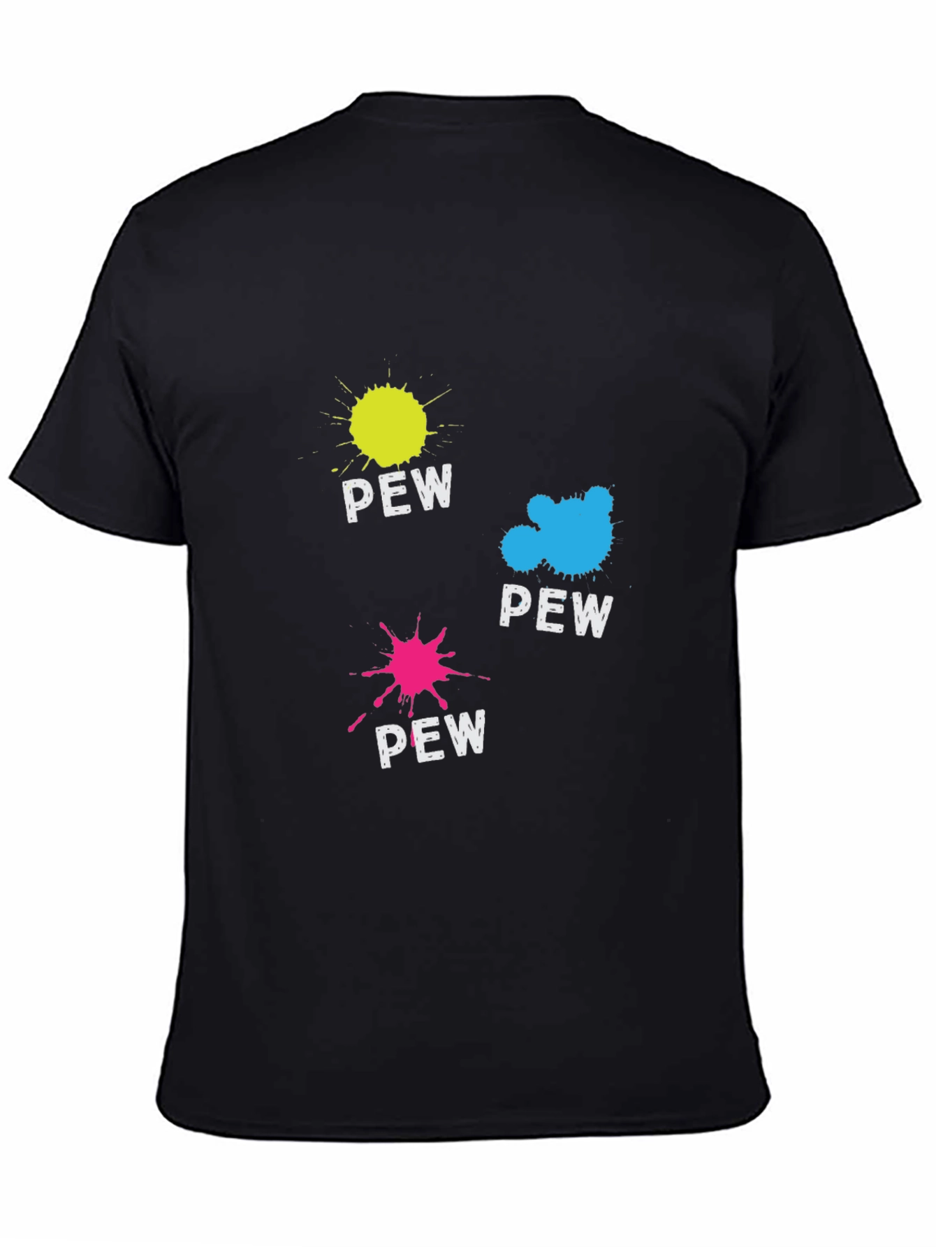 Pew Splatter Graphic Tee - Fun & Unique Design