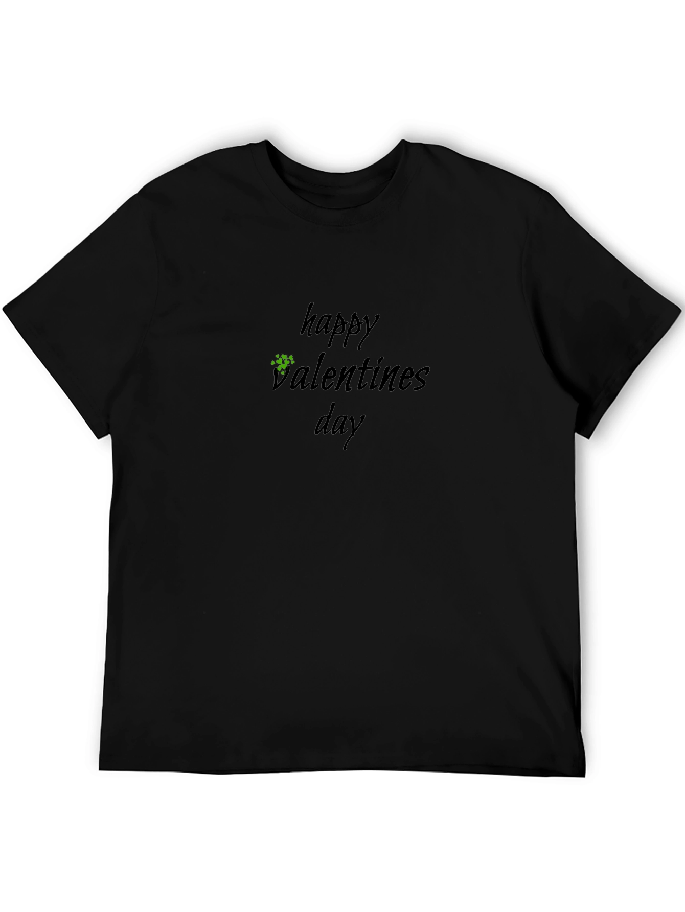 Happy Valentines Day Black T-Shirt