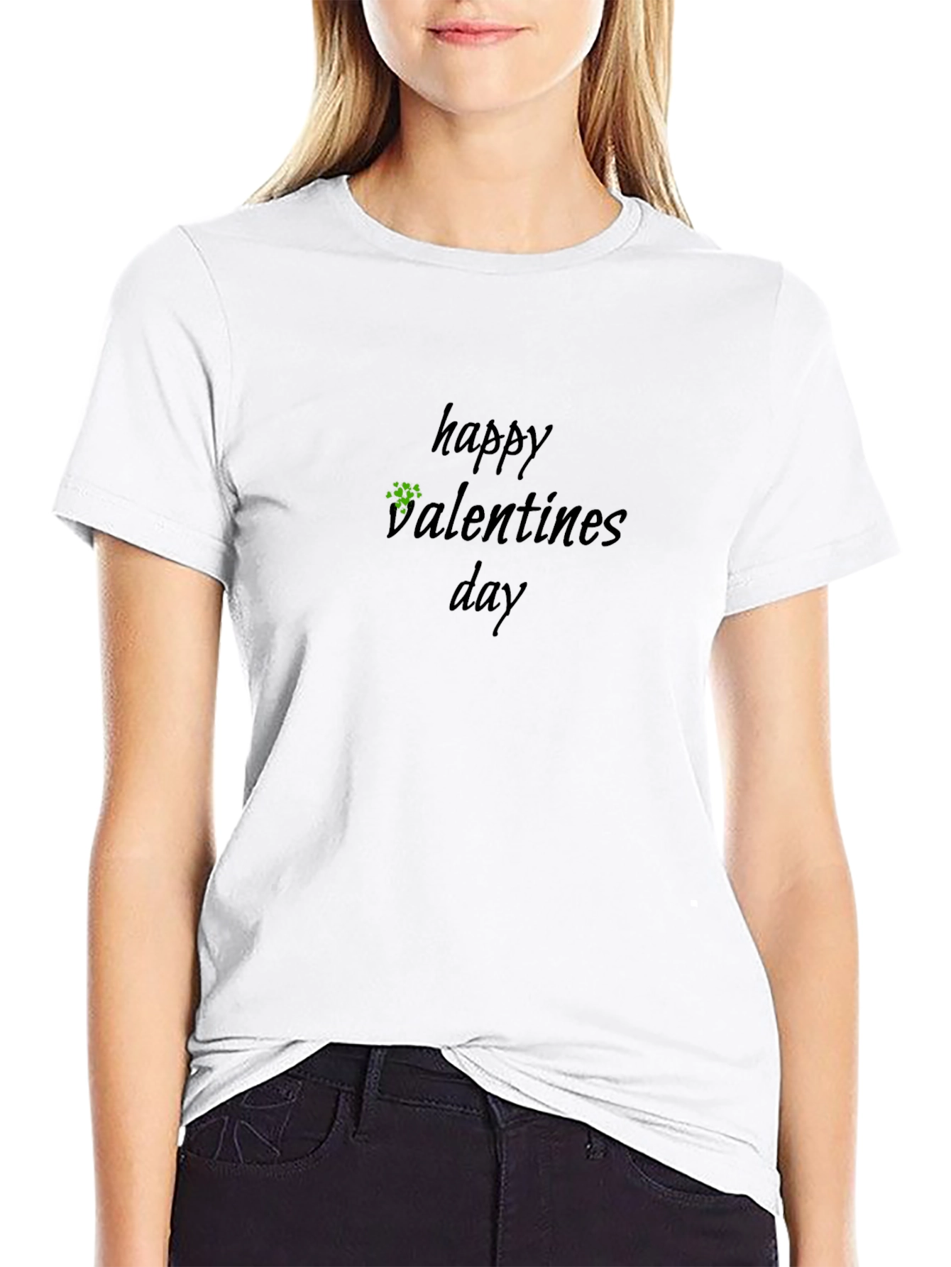 Happy Valentines Day Black T-Shirt