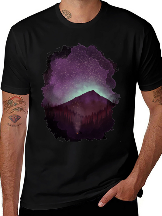 Mountain Night Sky Graphic Tee