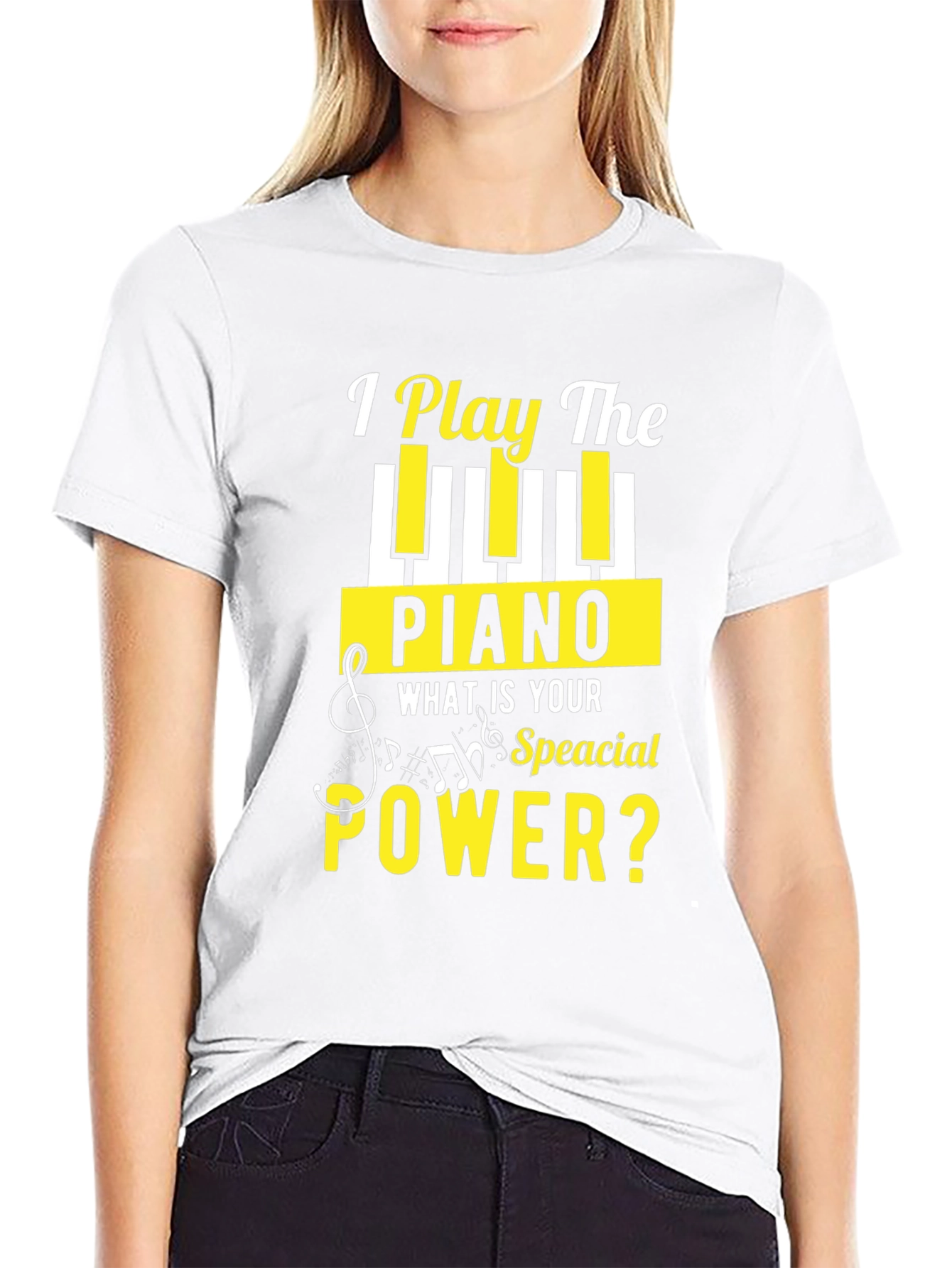Piano Player T-Shirt - Whats Your Power?