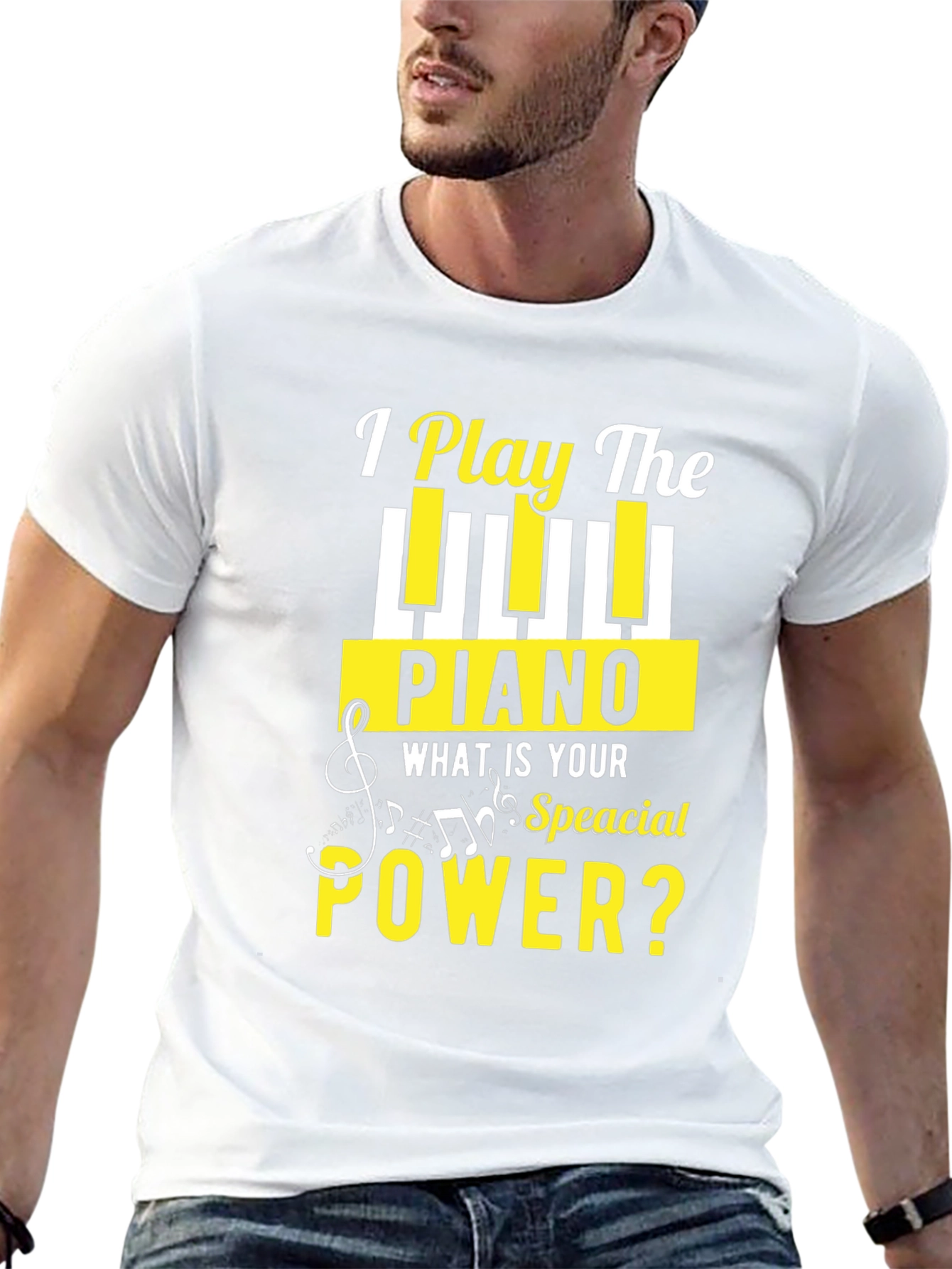 Piano Player T-Shirt - Whats Your Power?