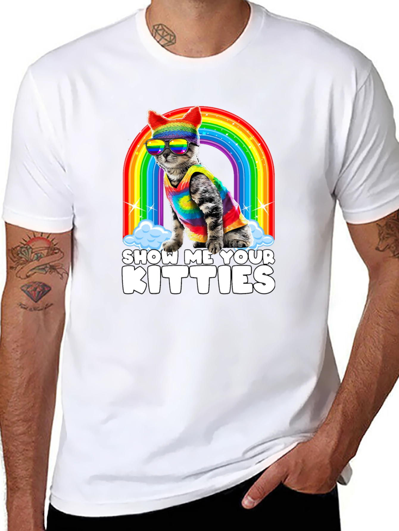 Show Me Your Kitties Pride T-Shirt